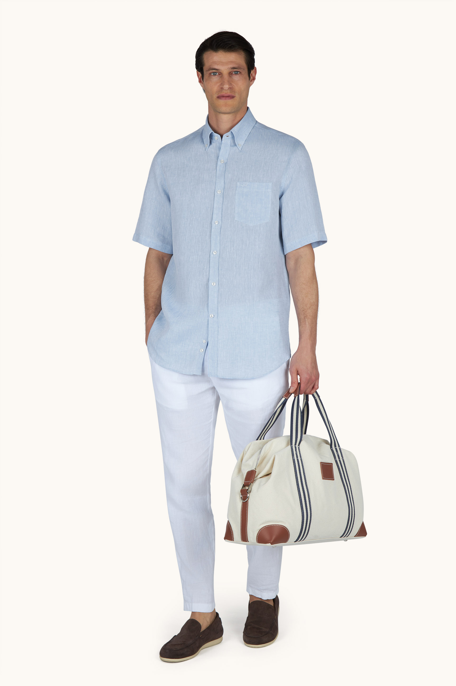 Soffio linen shirt with short sleeves image number 2
