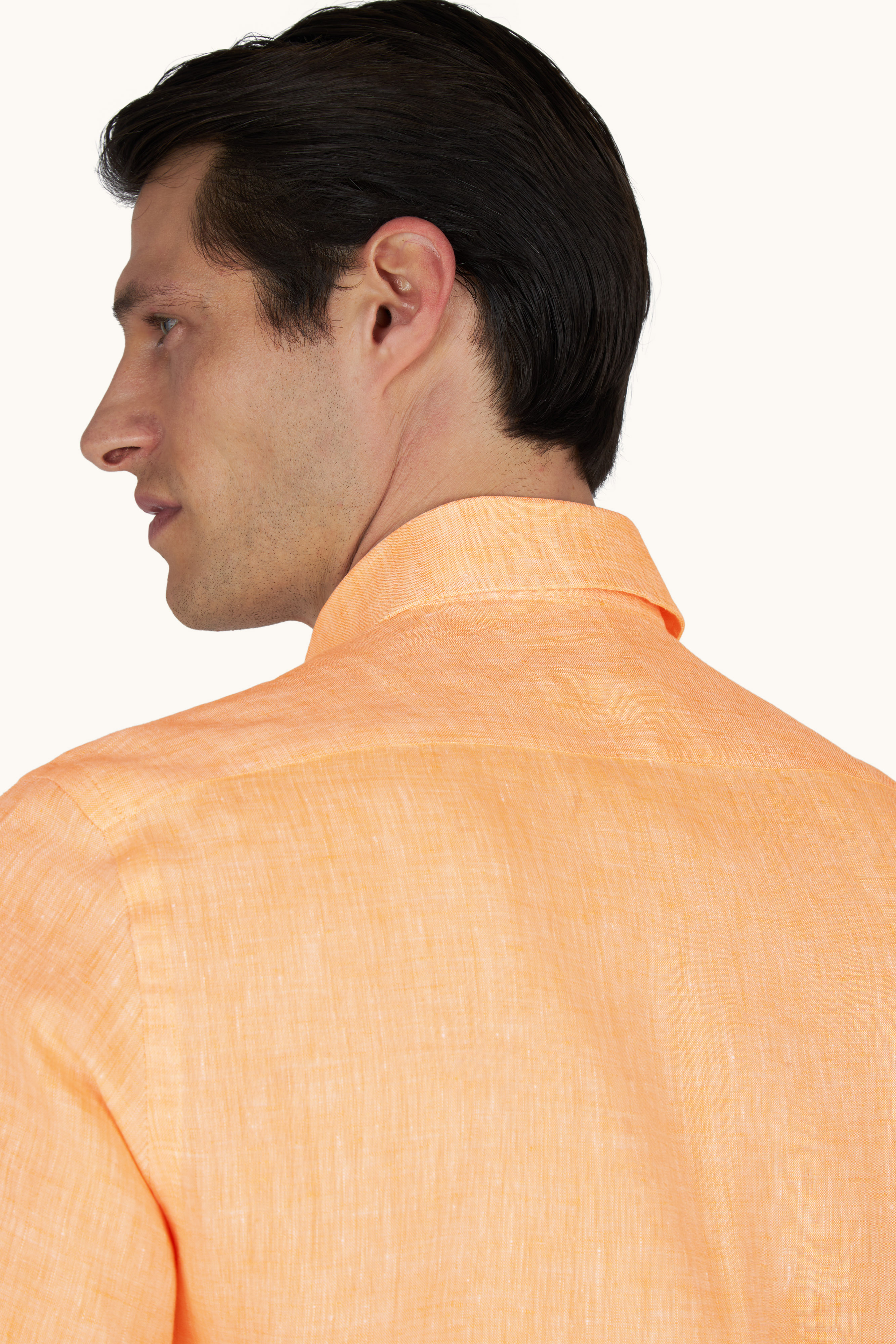 Camisa de lino Soffio de manga corta image number 7