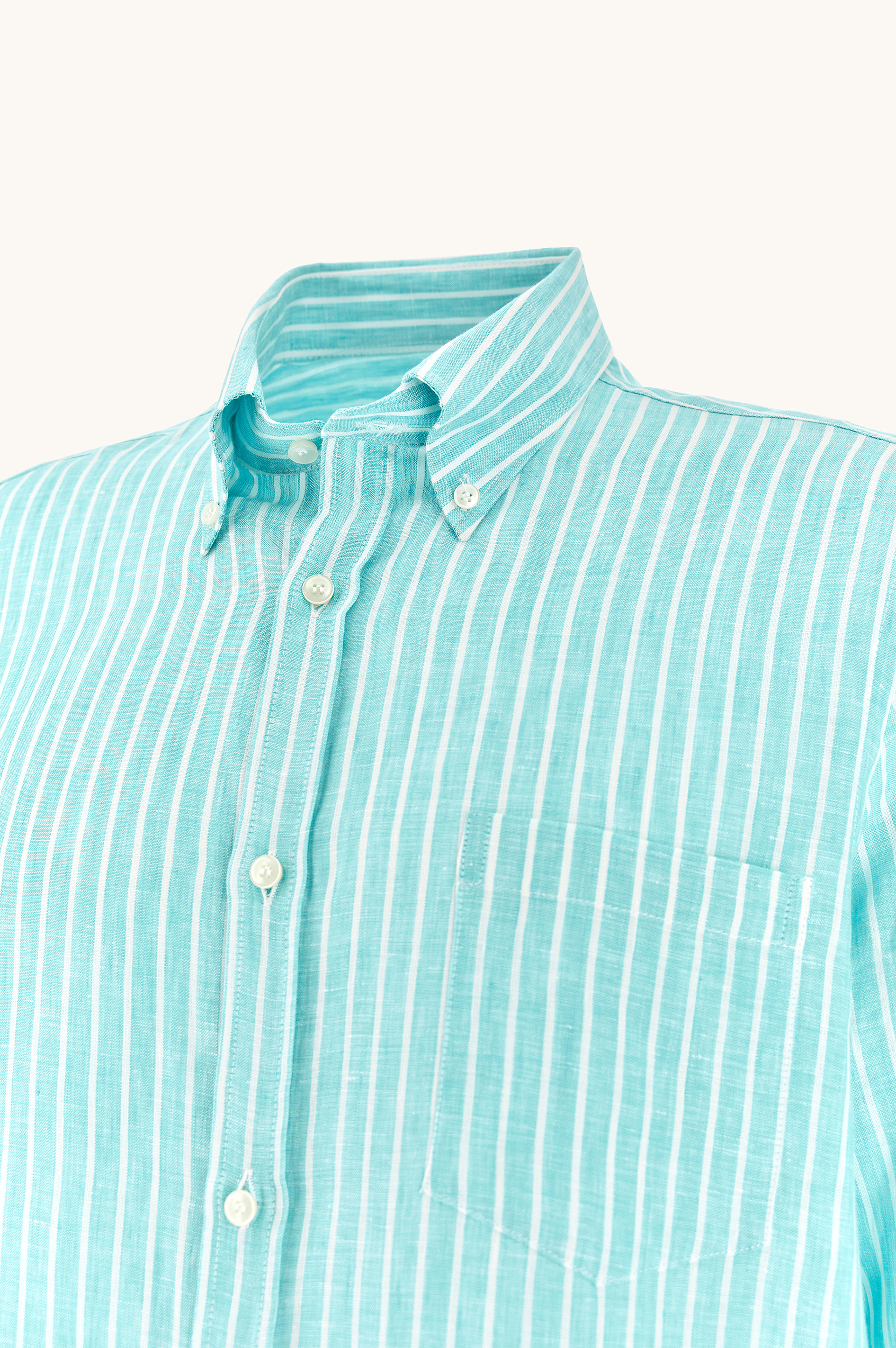 Soffio linen shirt with striped pattern image number 4