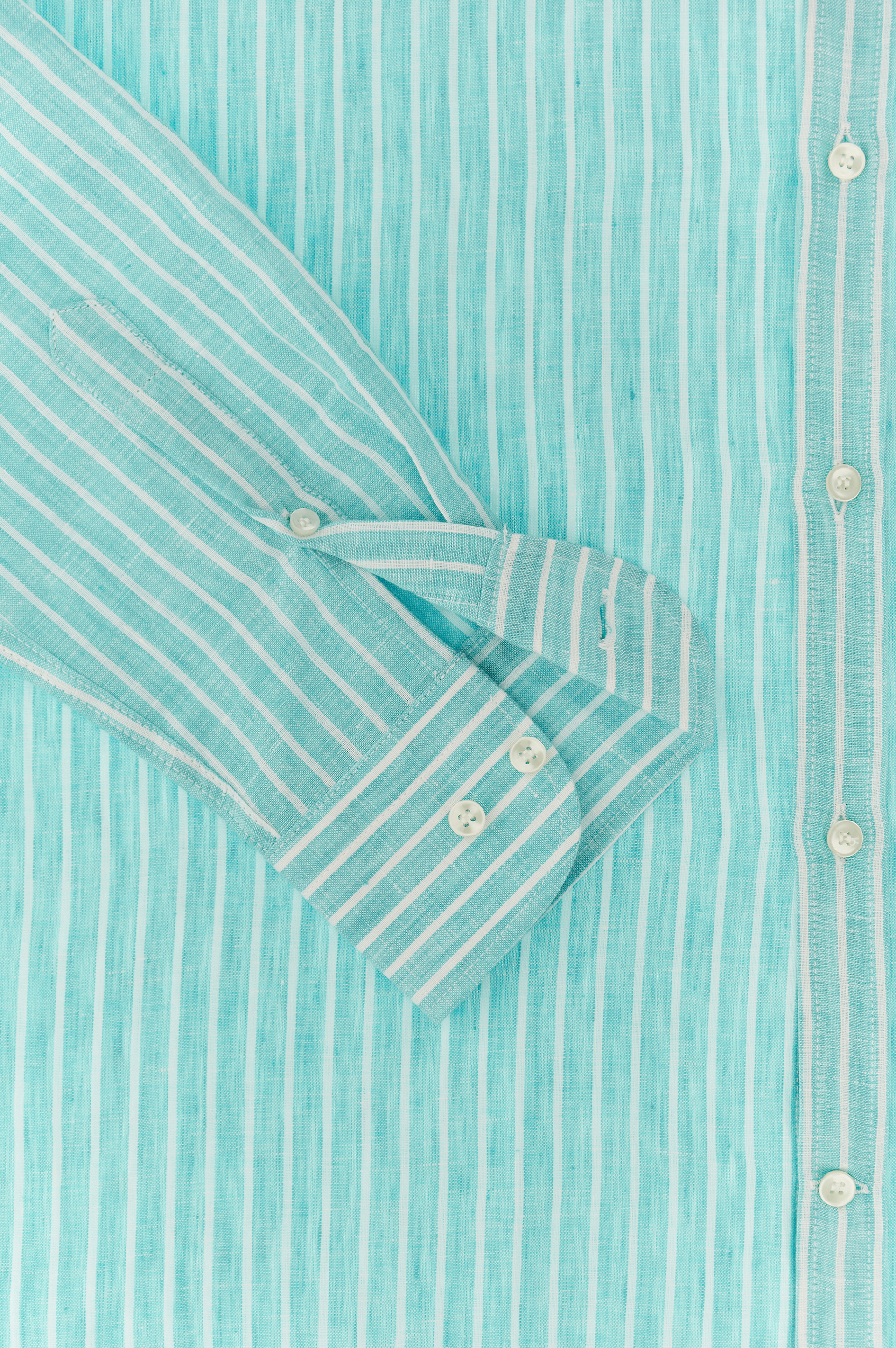 Soffio linen shirt with striped pattern image number 5