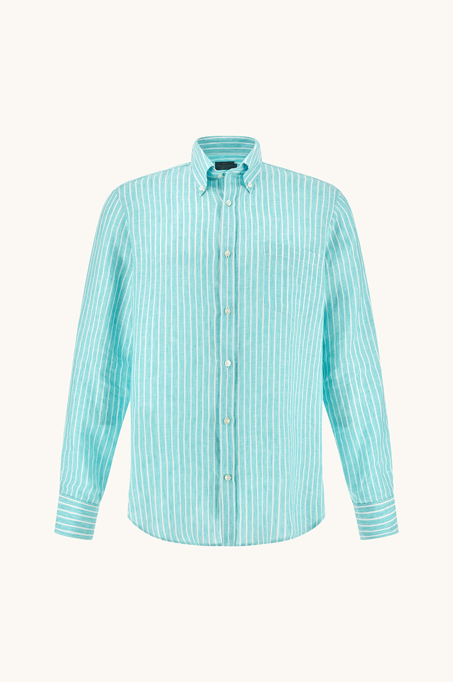 Soffio linen shirt with striped pattern image number 1