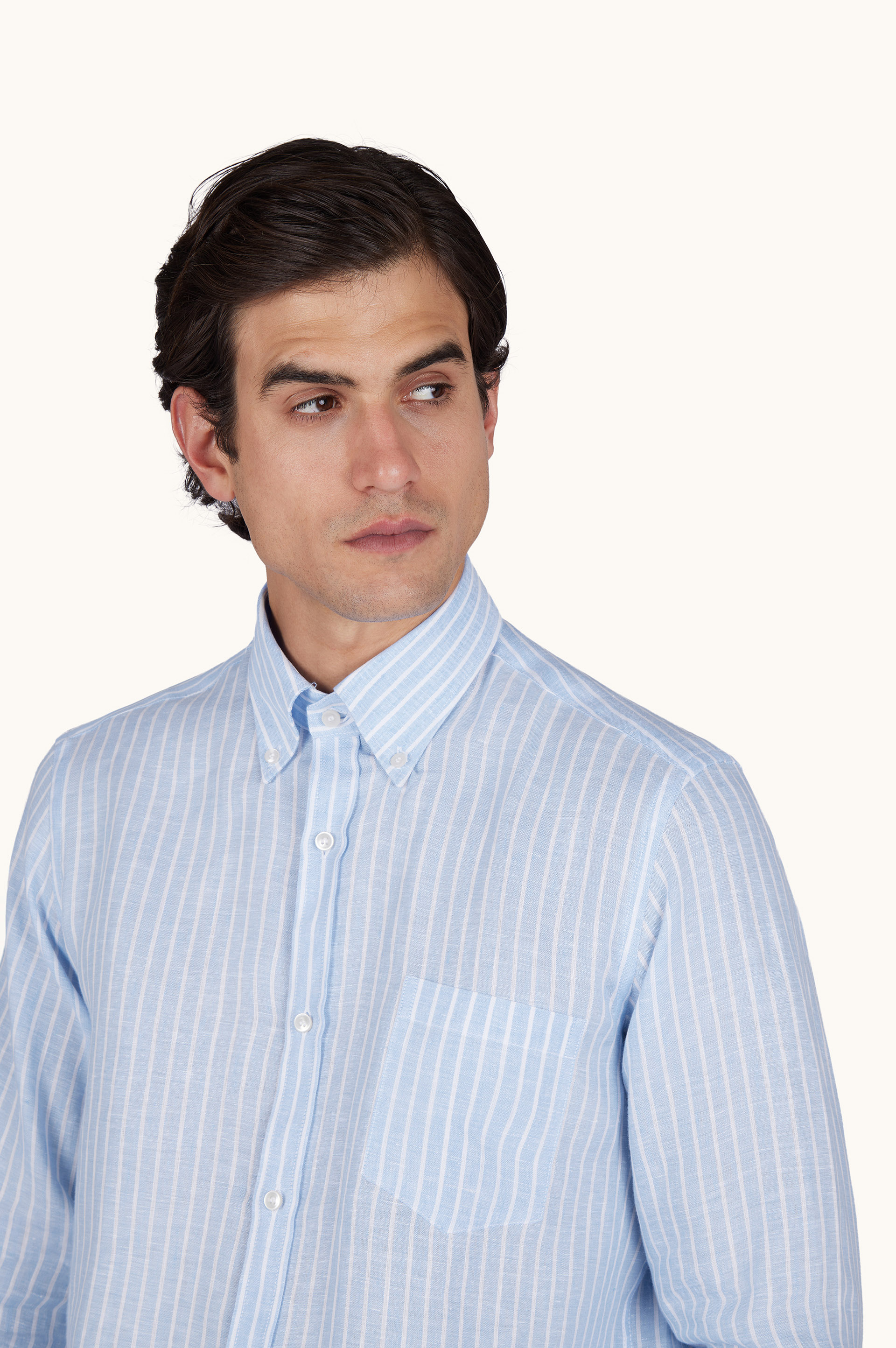 Soffio Leinenhemd mit Streifenmuster image number 4