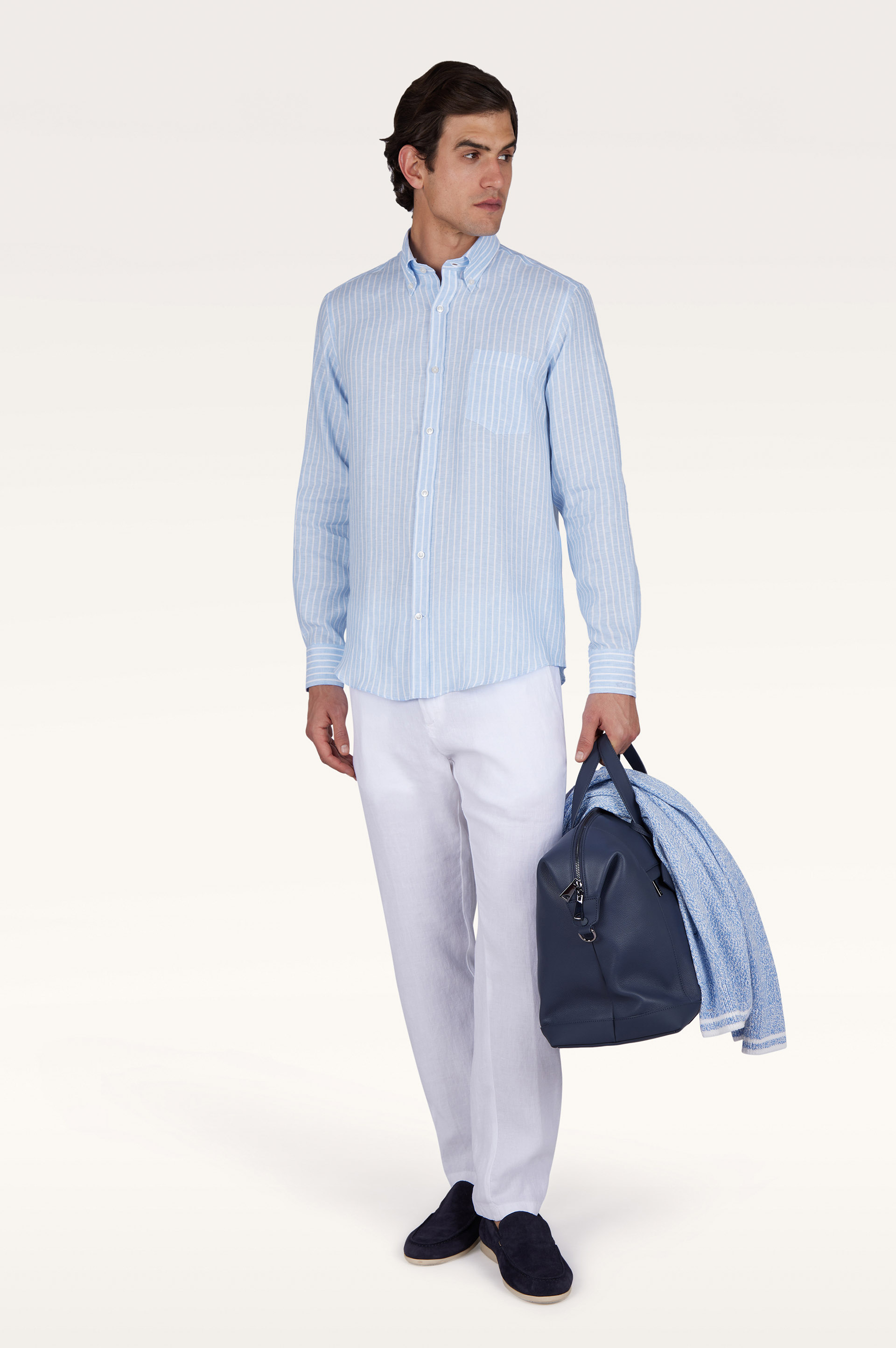 Soffio Leinenhemd mit Streifenmuster image number 2