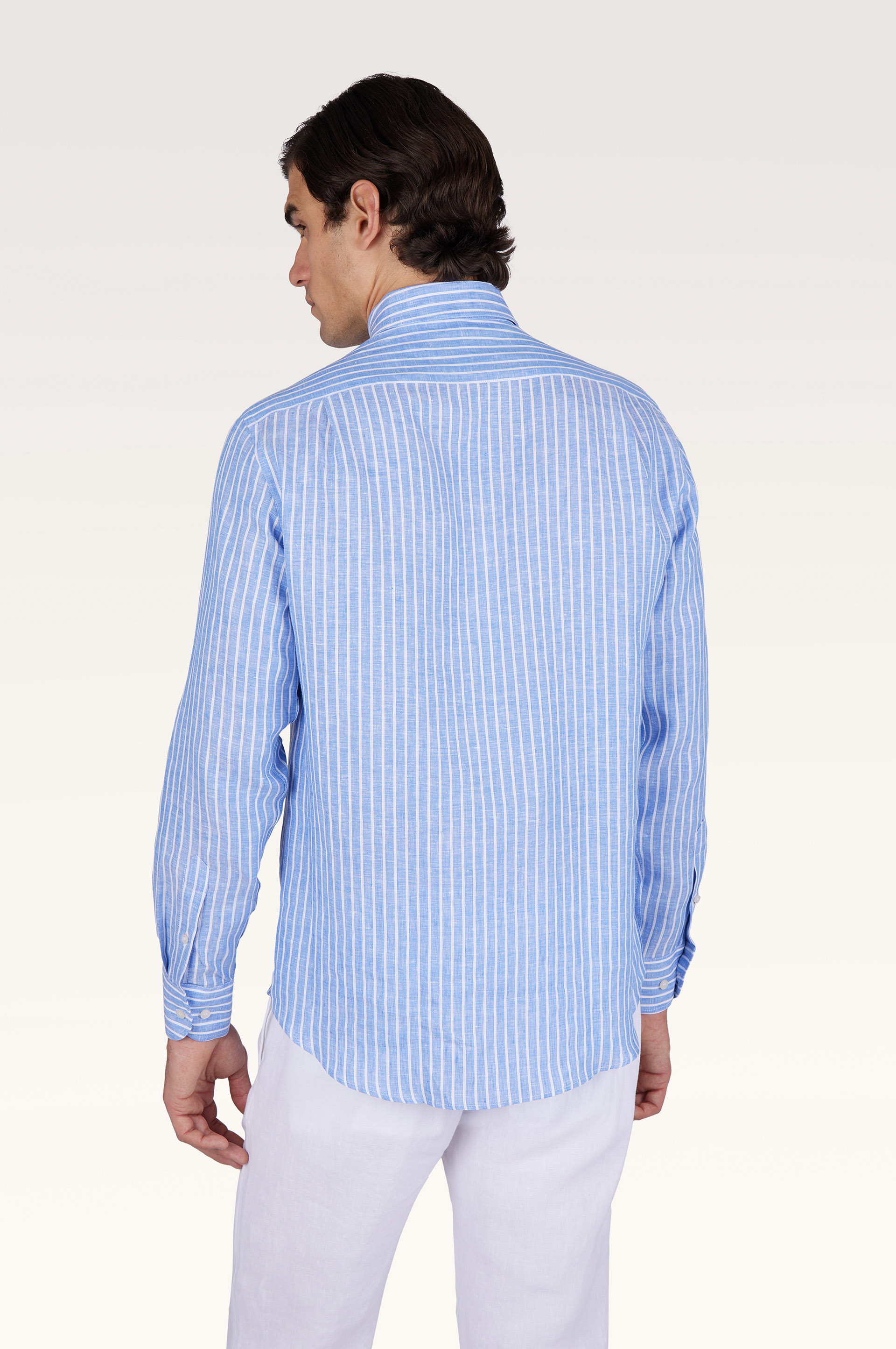 Рубашка из льна Soffio в полоску image number 2