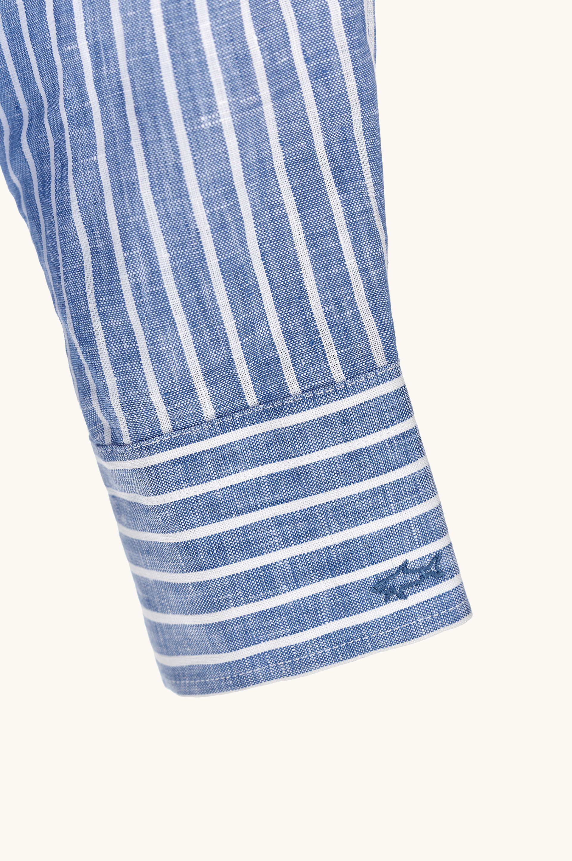 Рубашка из льна Soffio в полоску image number 8