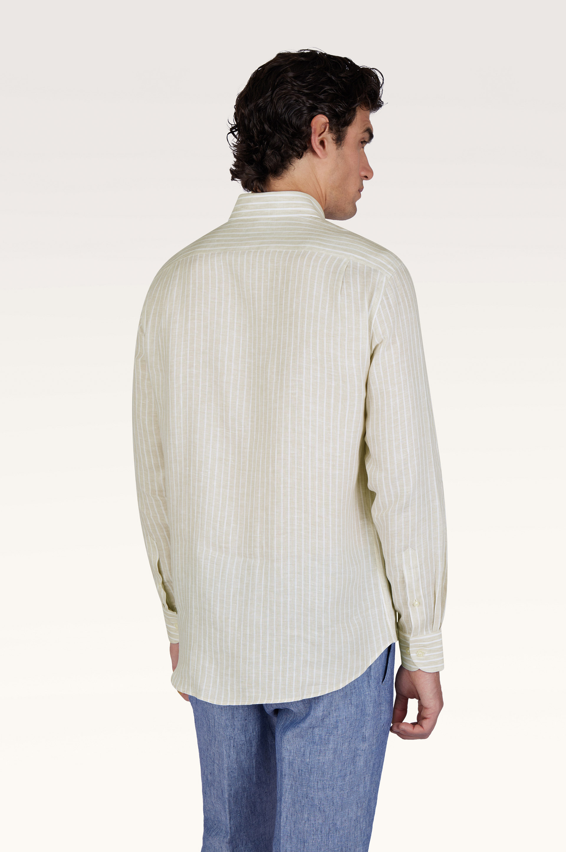 Soffio 亚麻条纹衬衫 image number 3