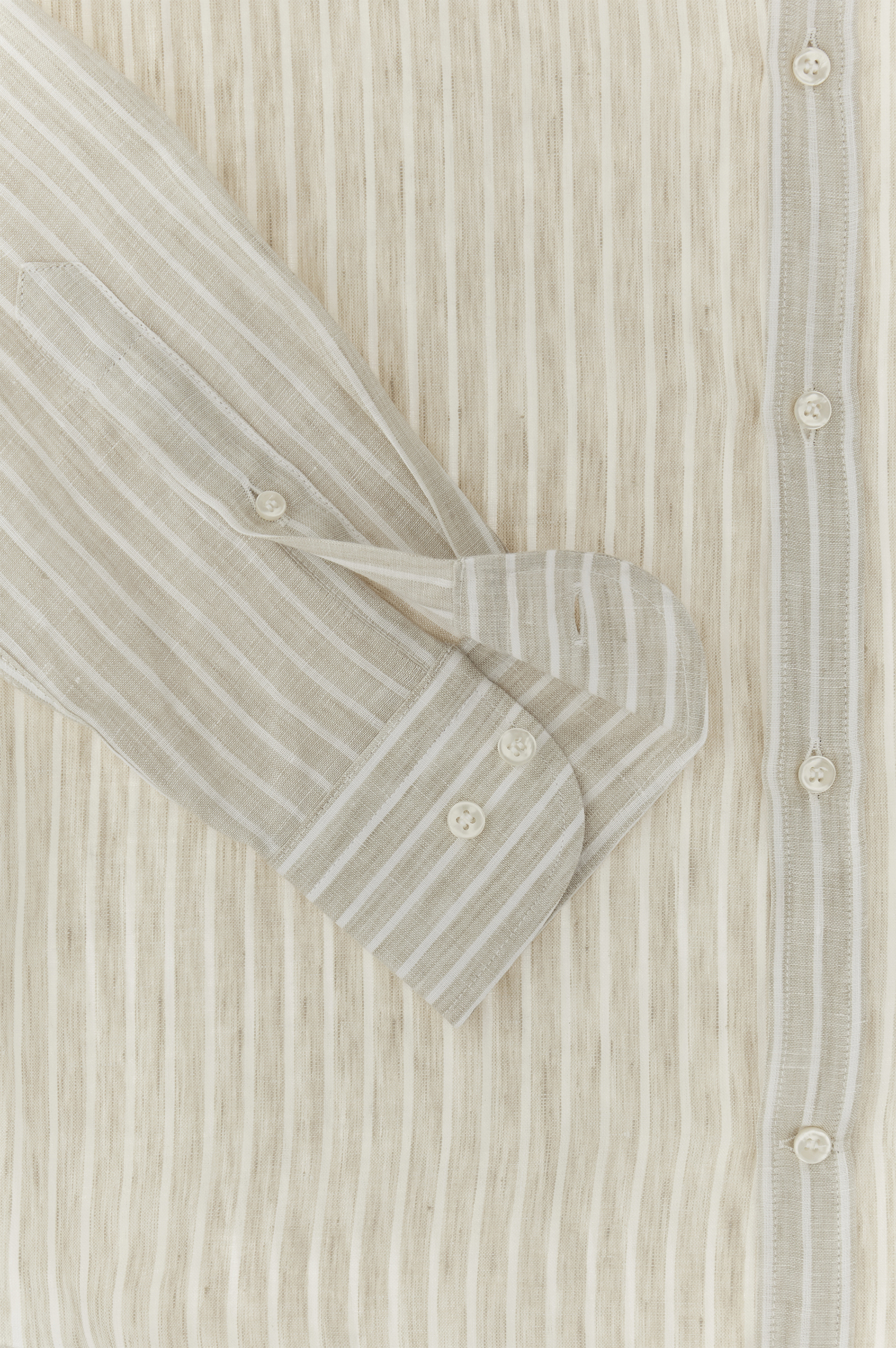 Soffio 亚麻条纹衬衫 image number 6