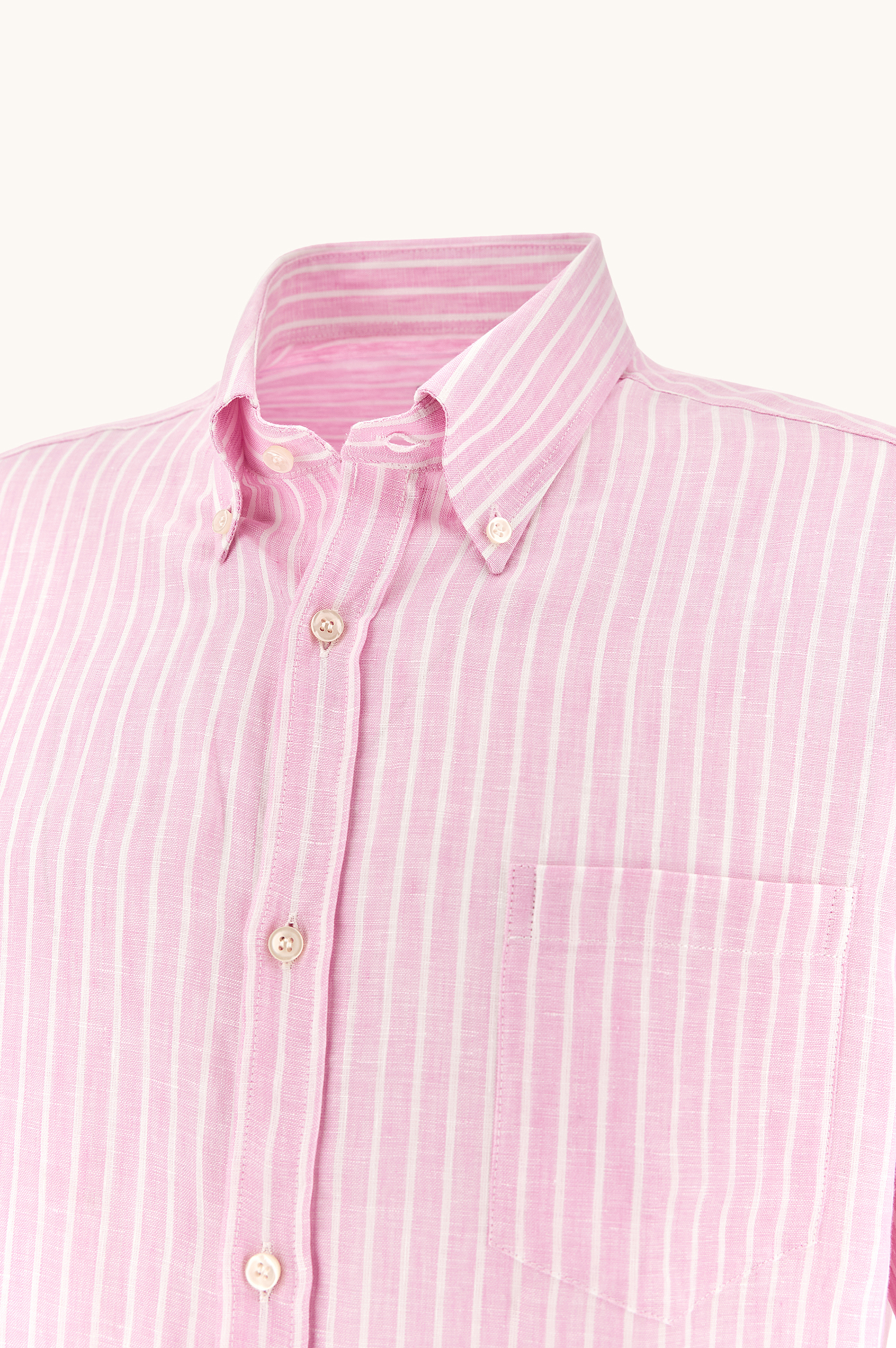 Soffio linen shirt with striped pattern image number 5