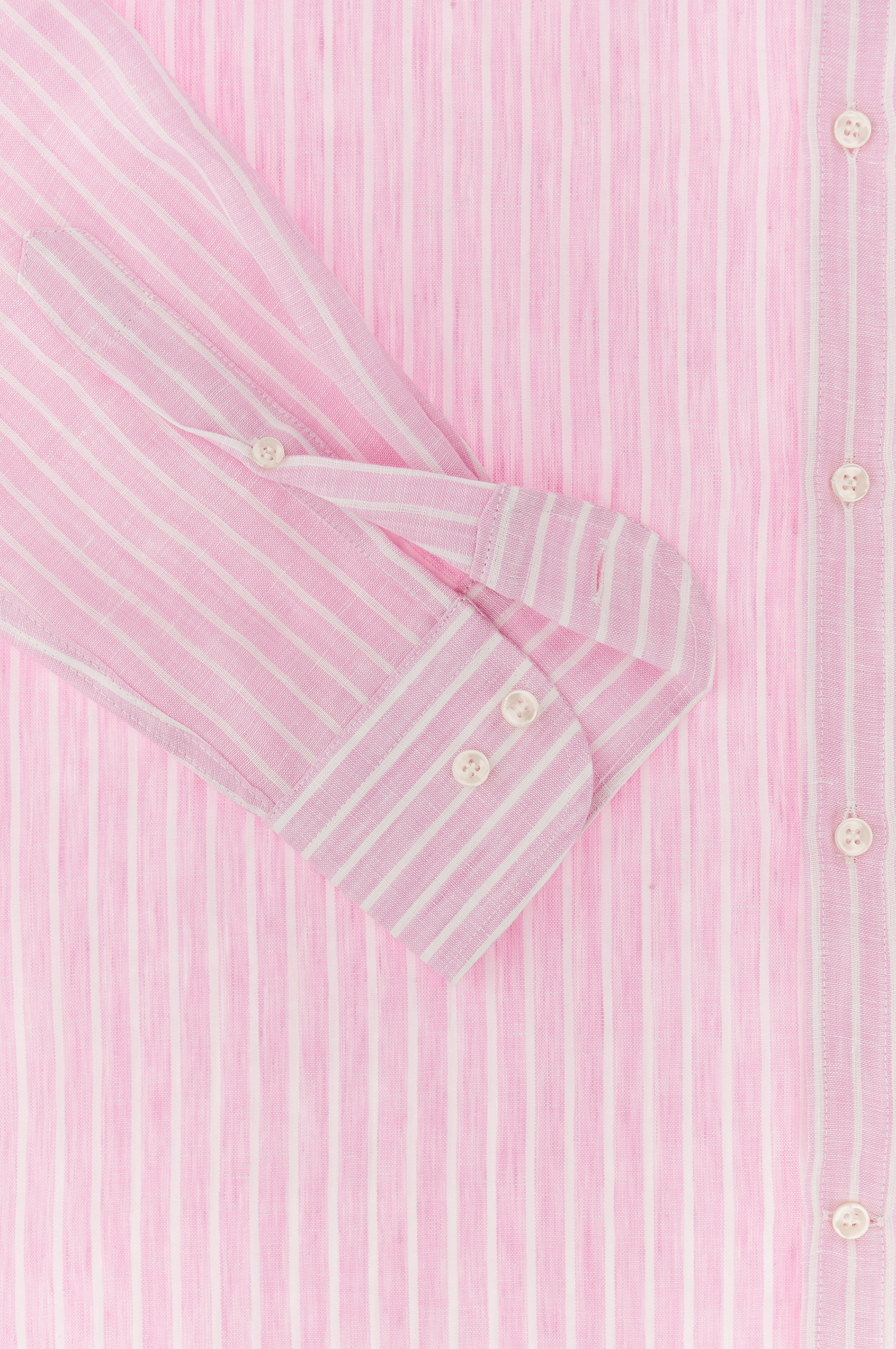 Soffio linen shirt with striped pattern image number 6
