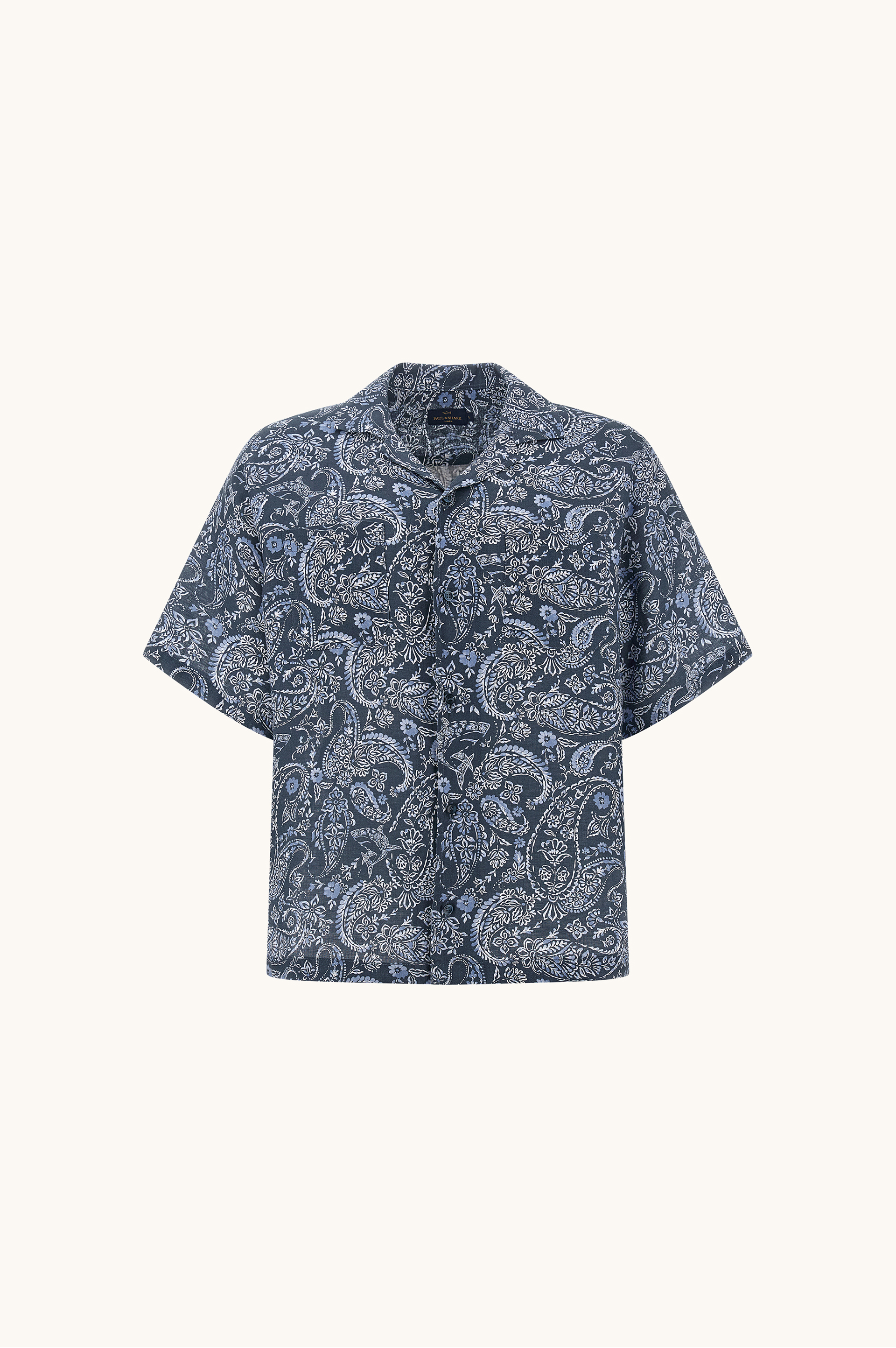 Camicia in lino con motivo Shark Paisley image number 1