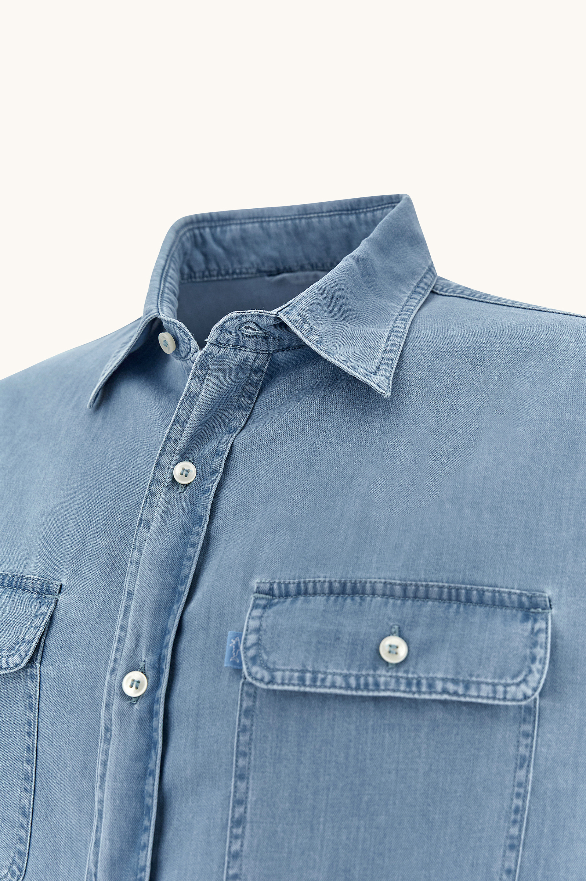 X‑Soft overshirt in Giza cotton denim image number 5