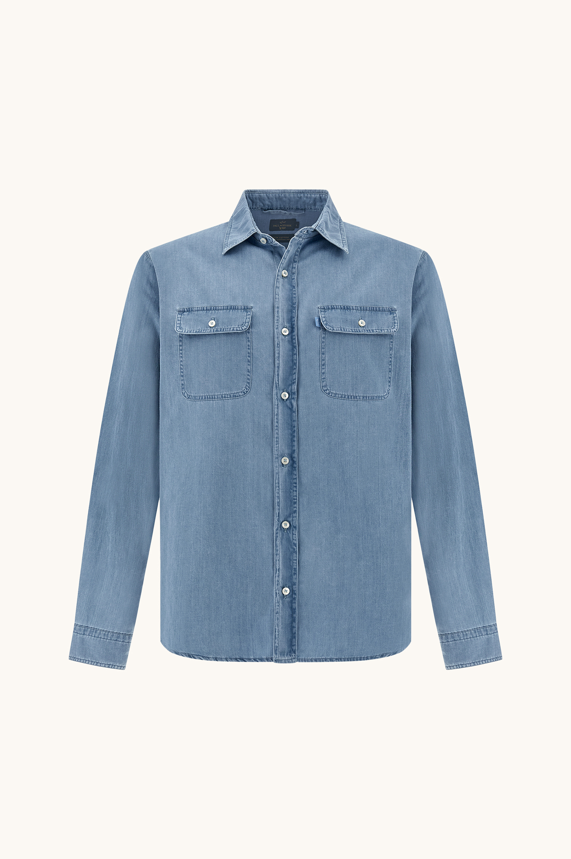 X‑Soft overshirt in Giza cotton denim image number 1