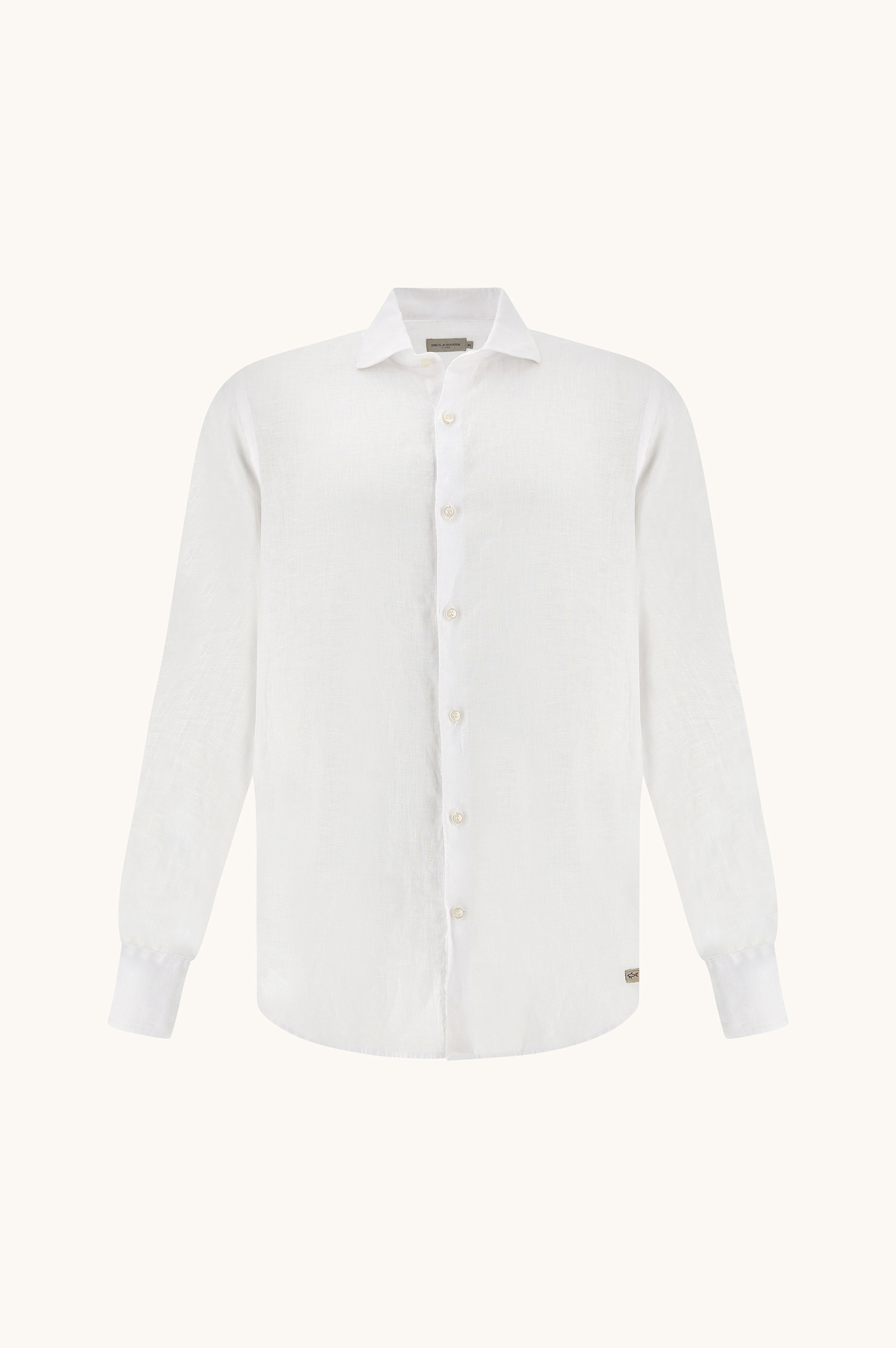 Camisa de lino te&ntilde;ida en prenda image number 1