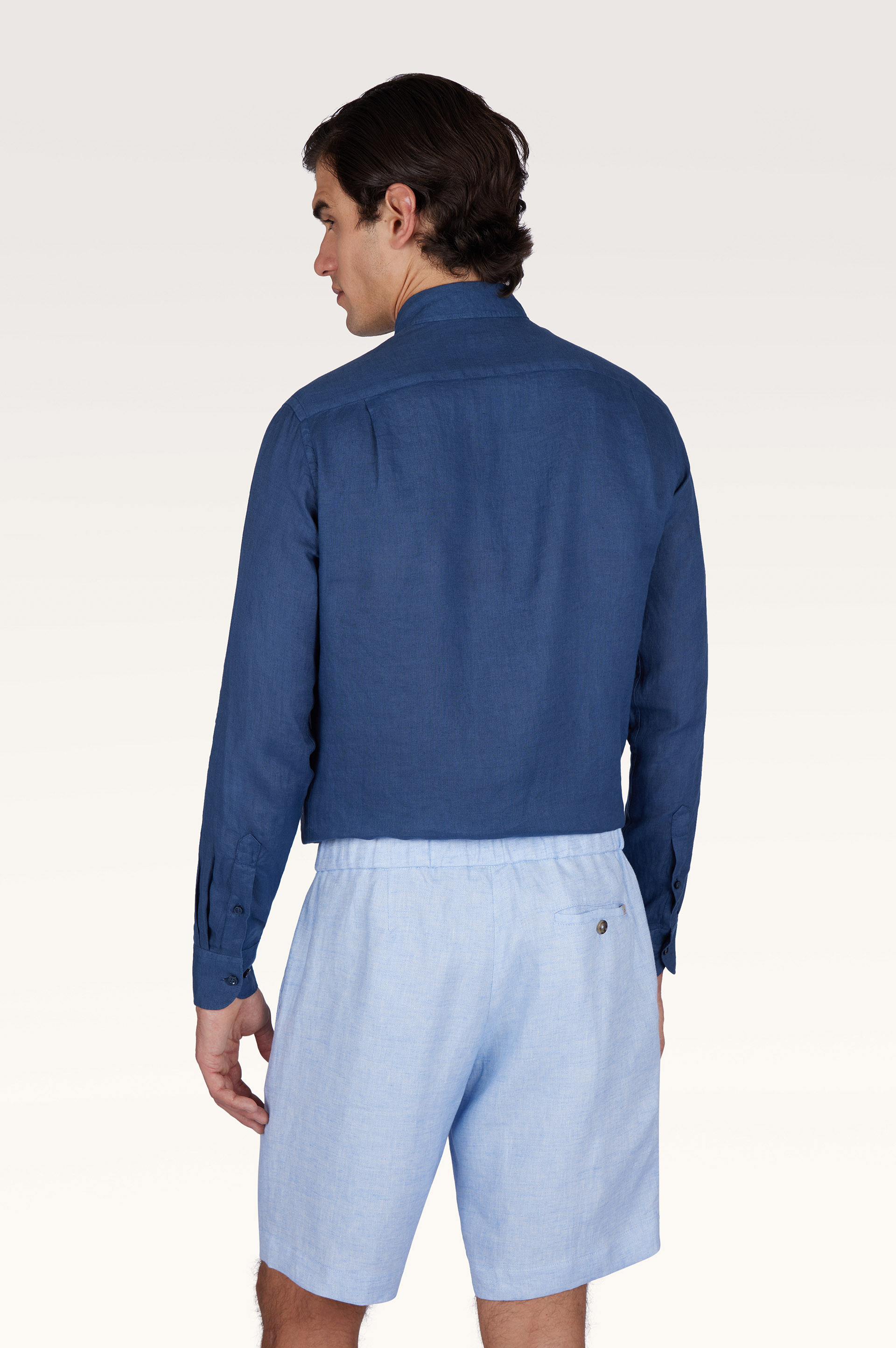 Рубашка из льна, окрашенная готовым изделием image number 2