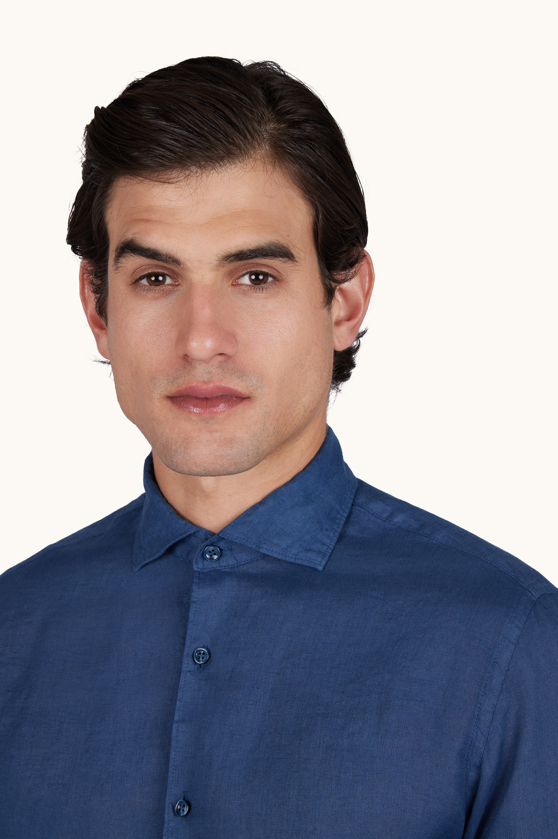 Рубашка из льна, окрашенная готовым изделием image number 3