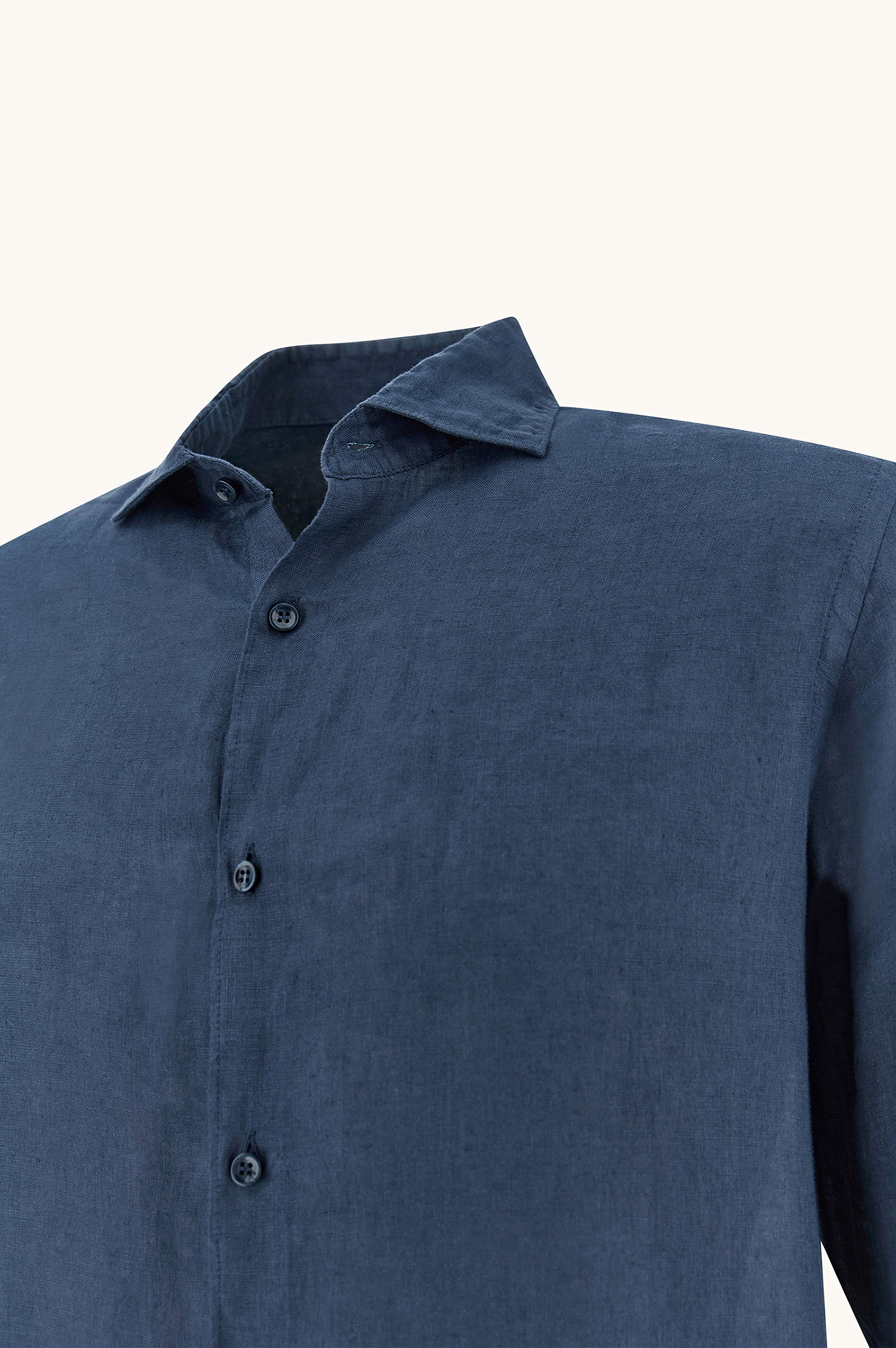 成衣染色亚麻衬衫 image number 5