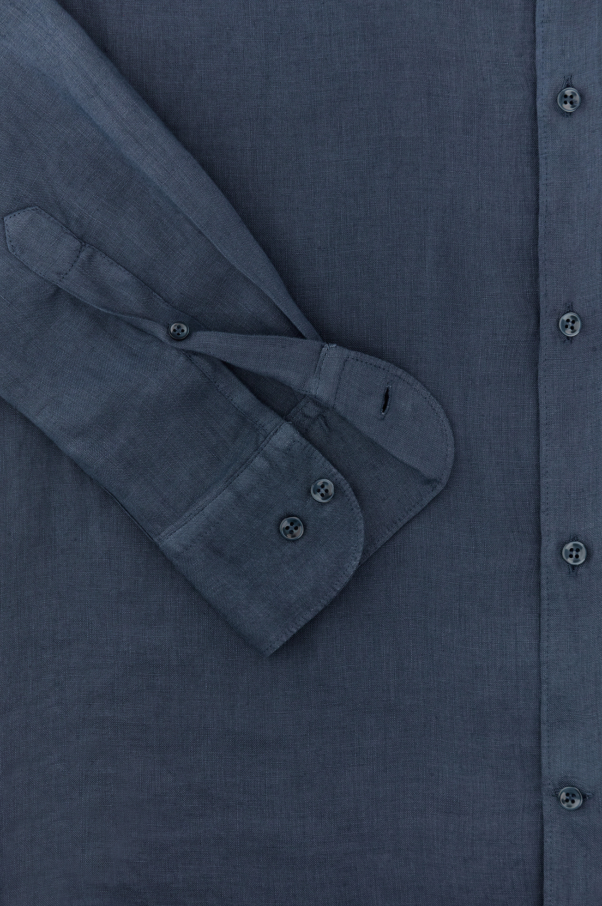 成衣染色亚麻衬衫 image number 6