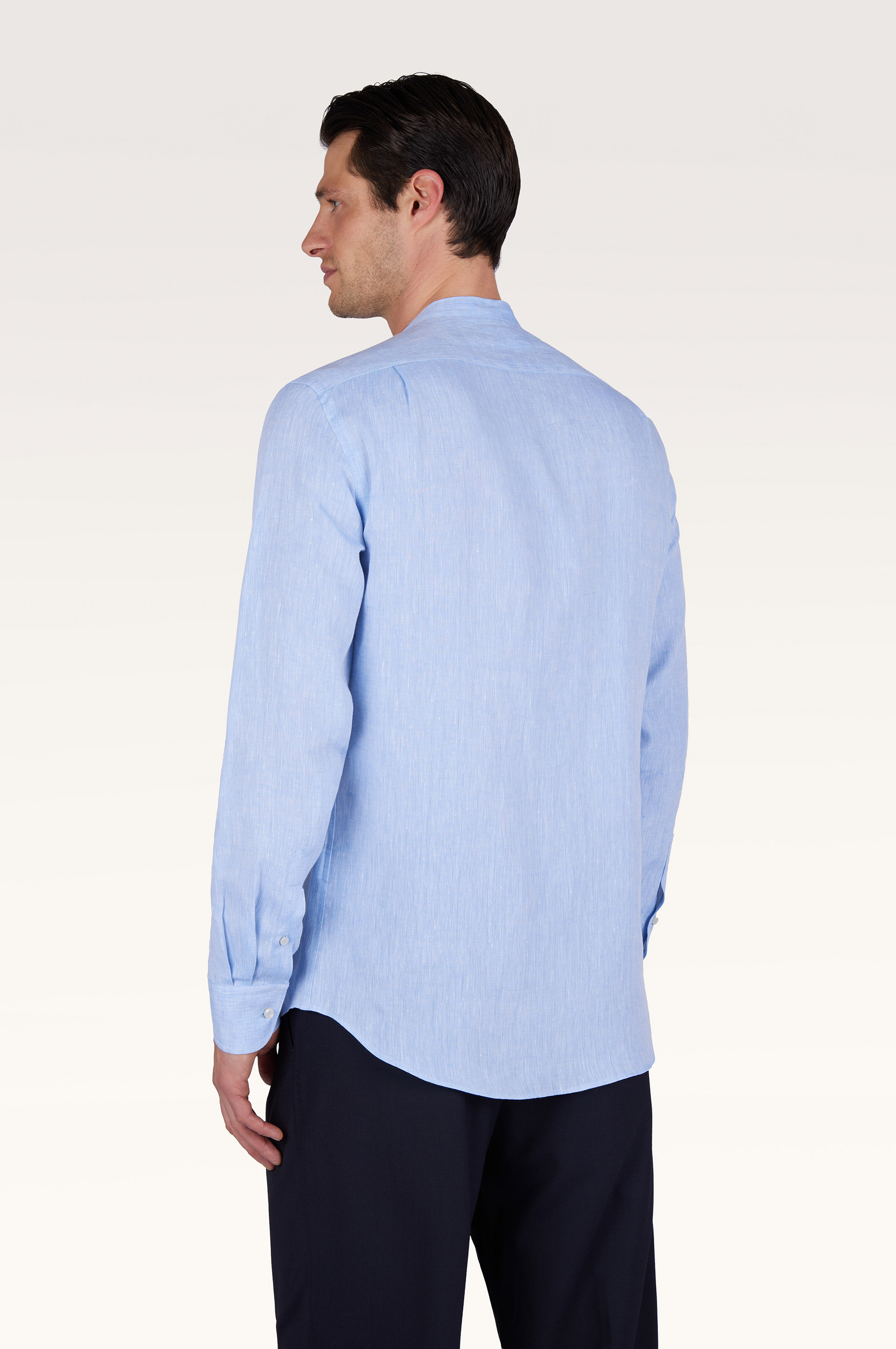 Garment‑dyed linen shirt image number 2