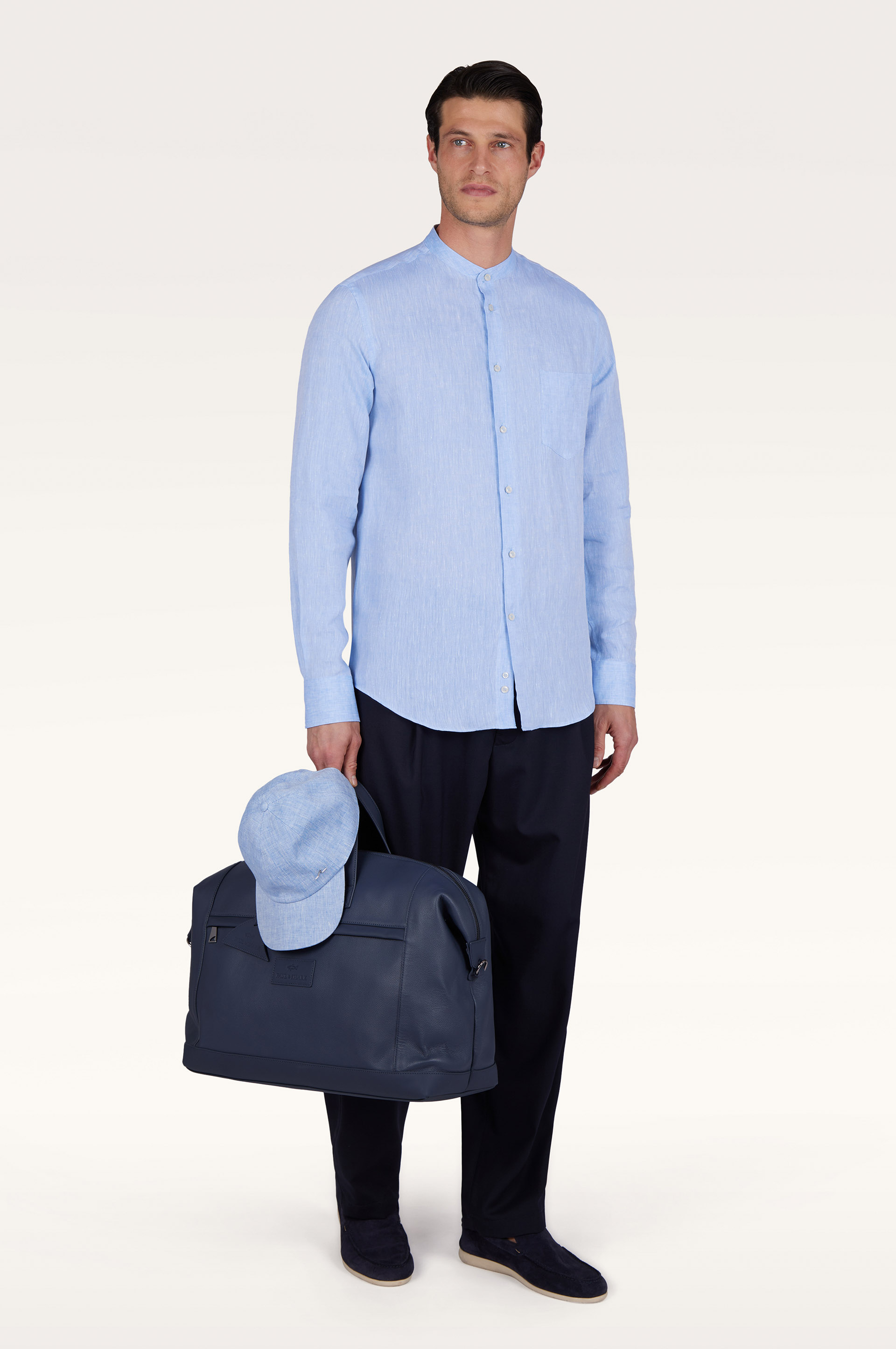 Garment‑dyed linen shirt image number 1