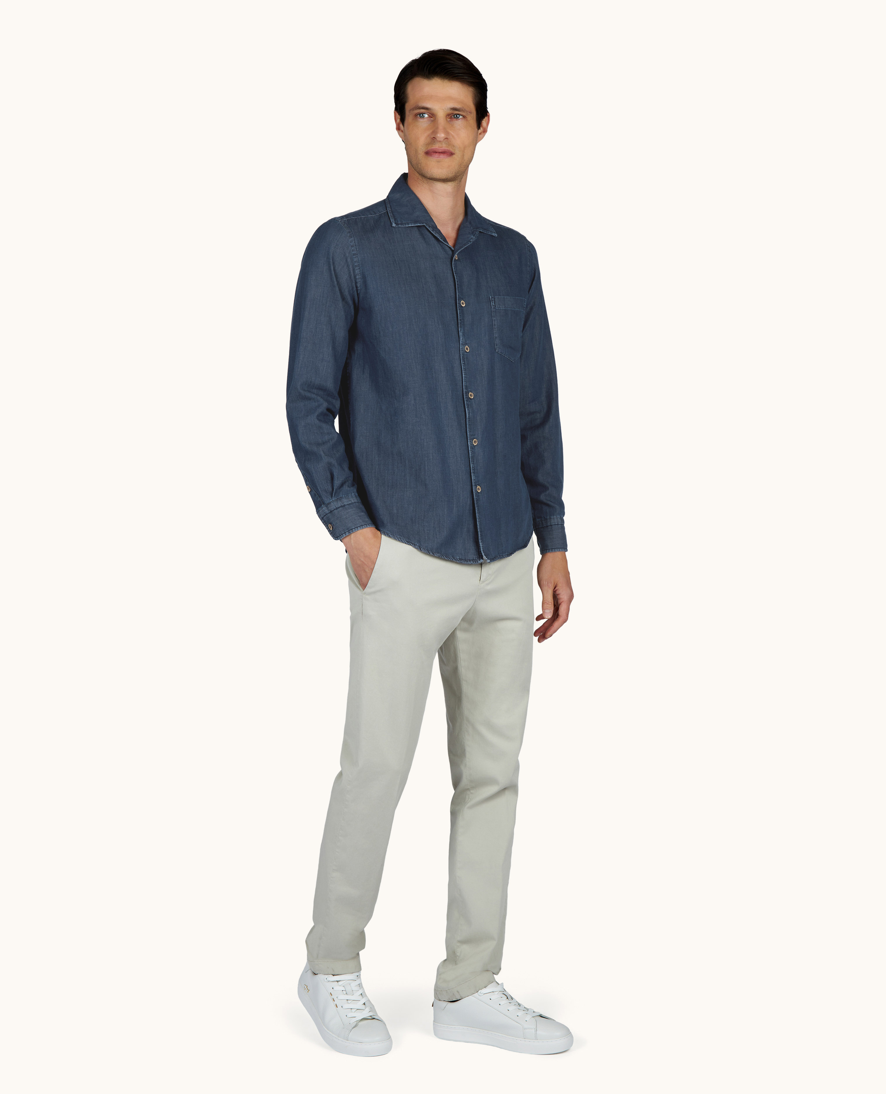 Chemise X‑Soft en denim de coton Giza image number 1