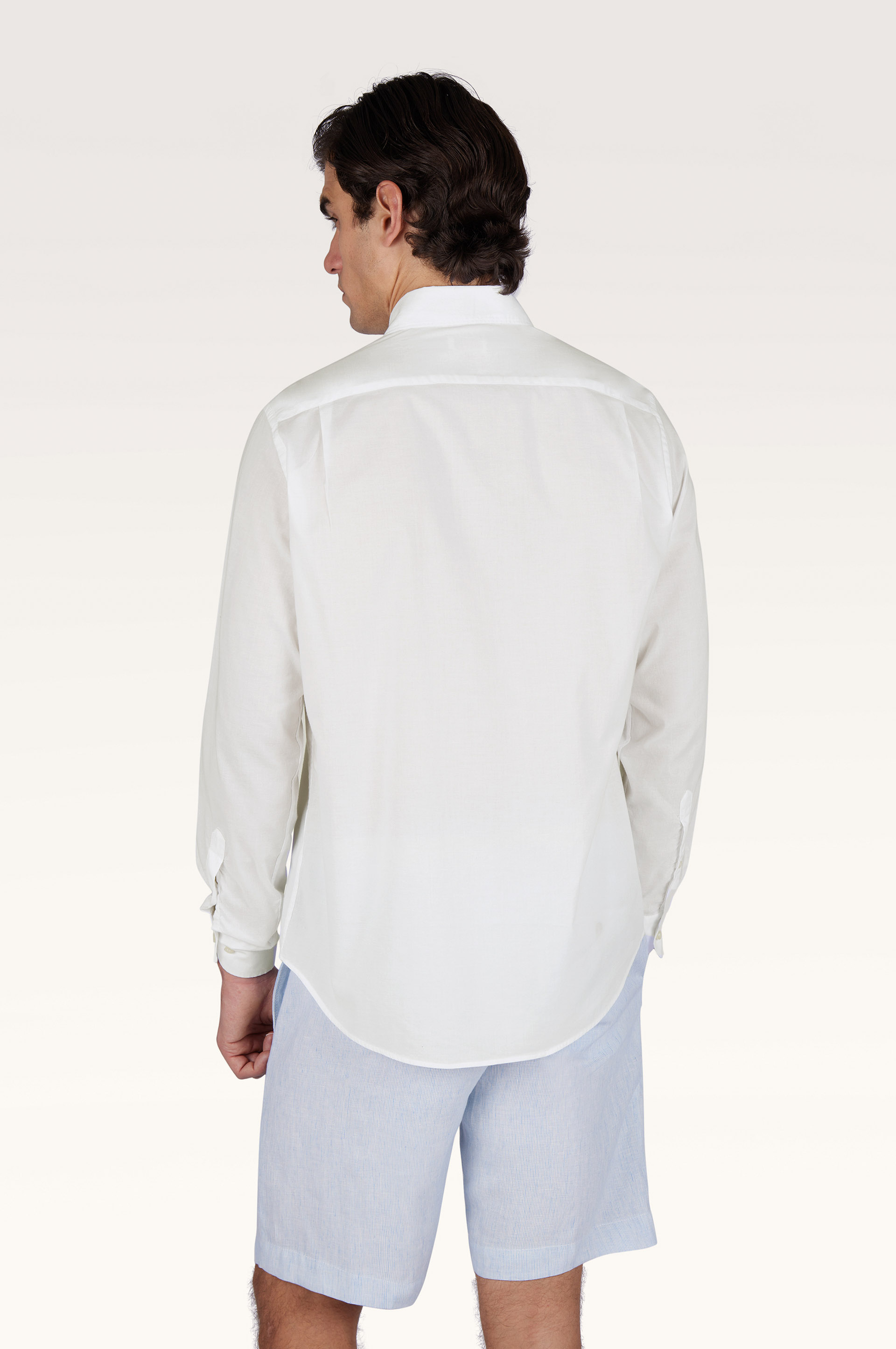 Camisa de voile de algod&oacute;n te&ntilde;ida en prenda image number 3