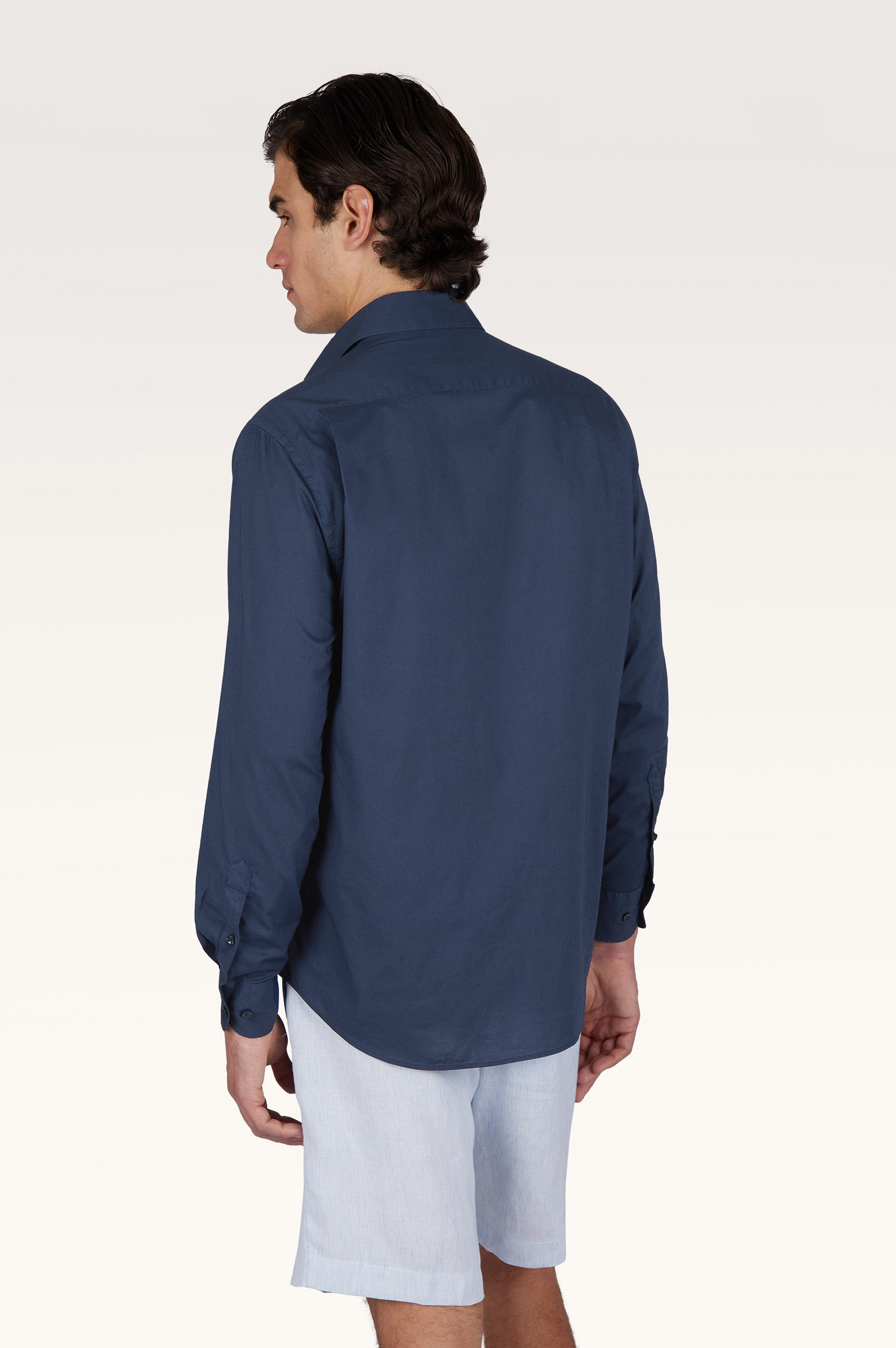 Camisa de voile de algod&oacute;n te&ntilde;ida en prenda image number 2