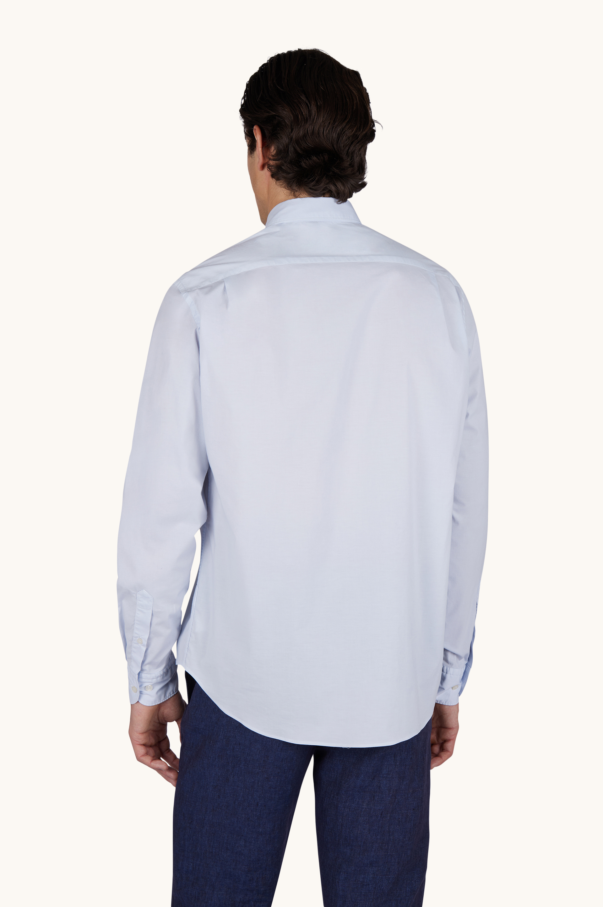 Garment‑dyed cotton voile shirt image number 3