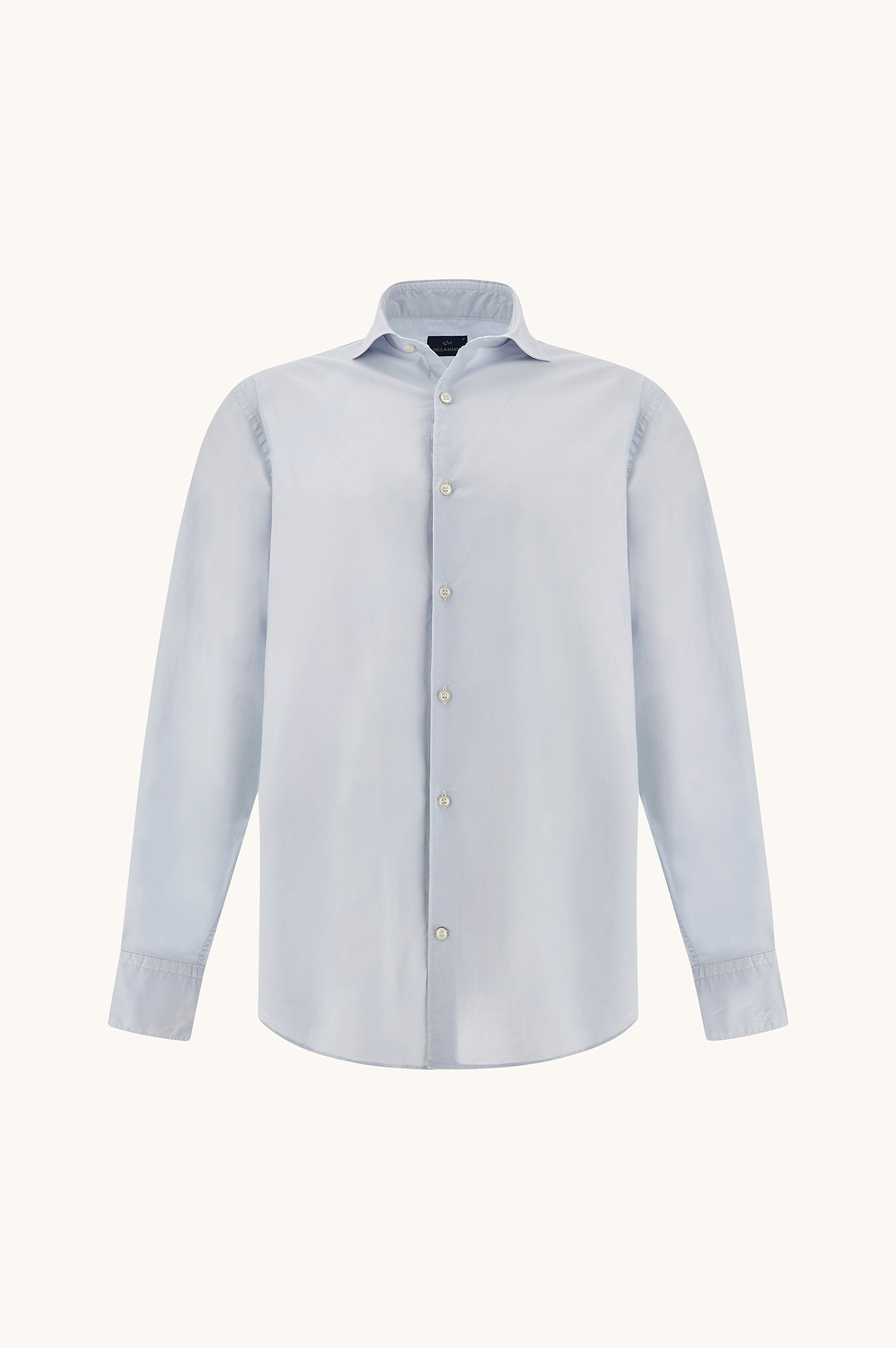 Garment‑dyed cotton voile shirt image number 1