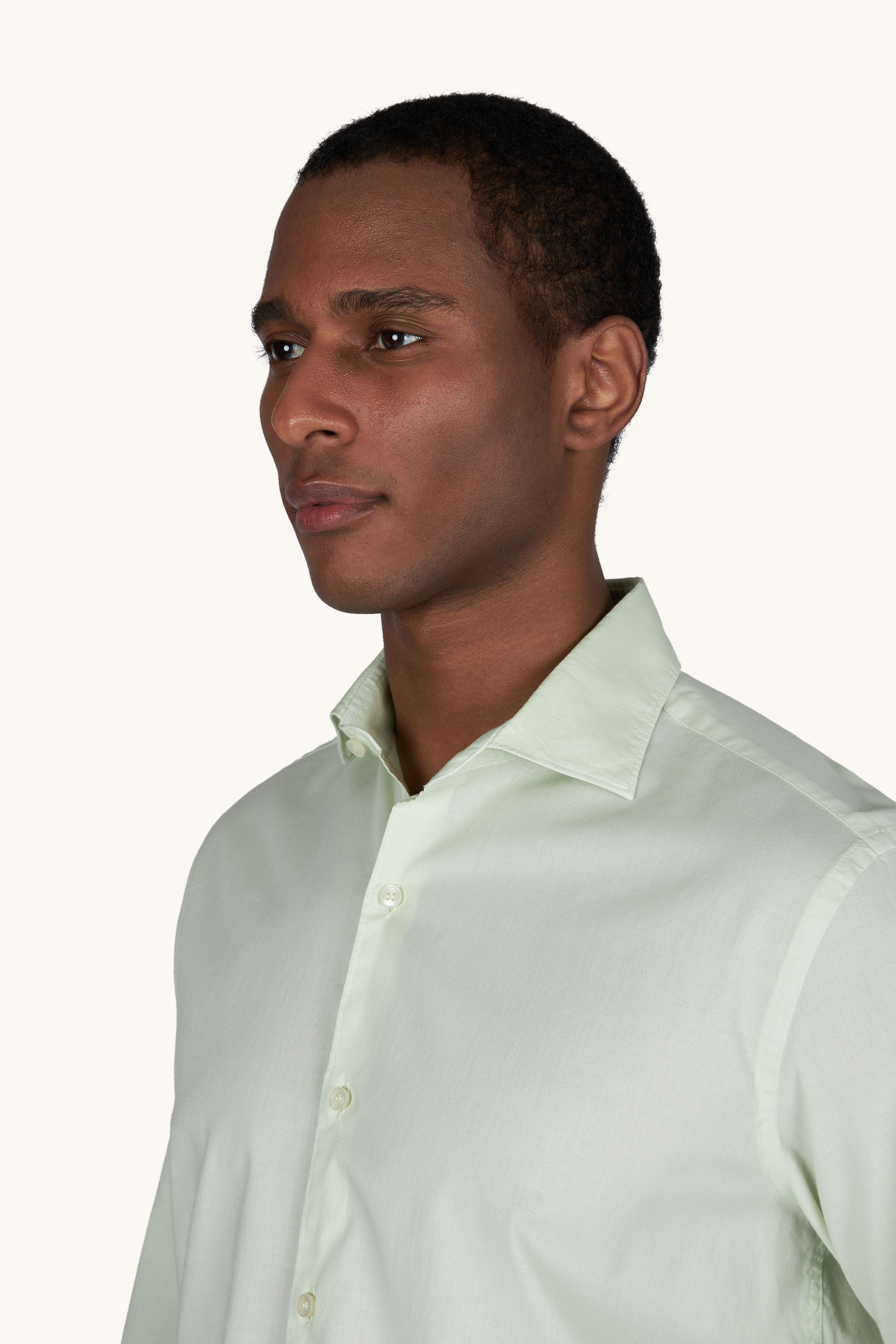 Garment‑dyed cotton voile shirt image number 7