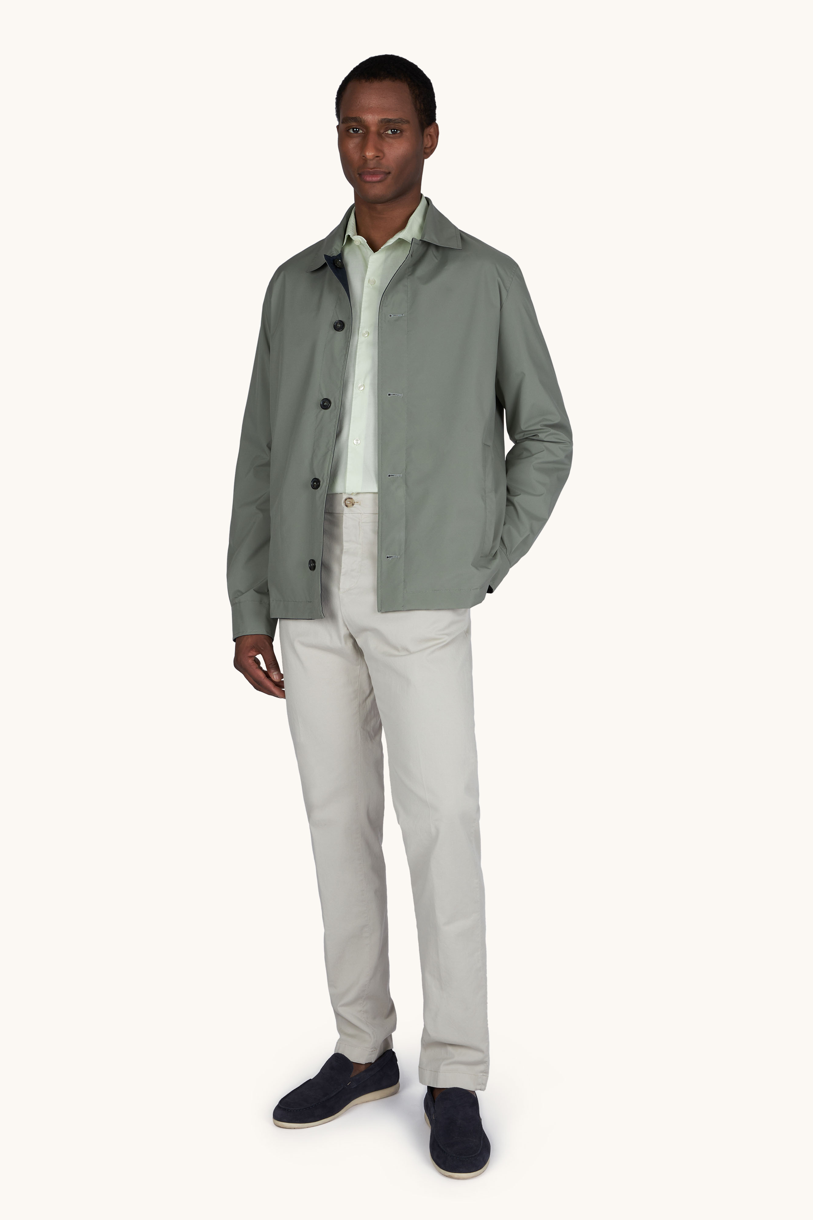 Garment‑dyed cotton voile shirt image number 2