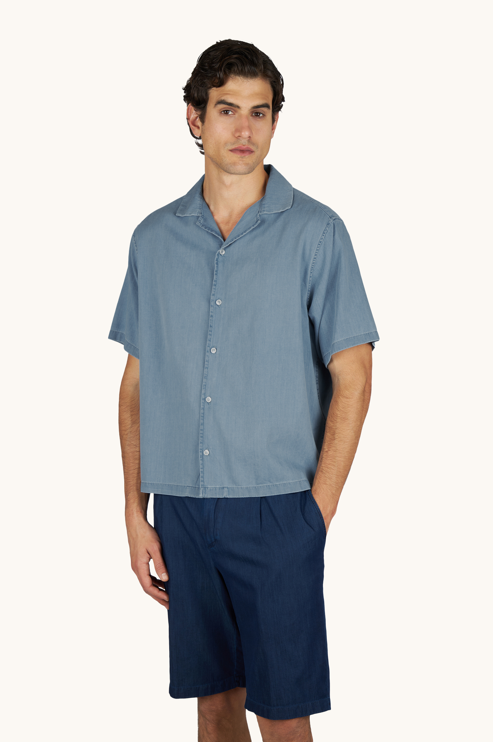 X‑Soft 吉萨棉牛仔衬衫 image number 0