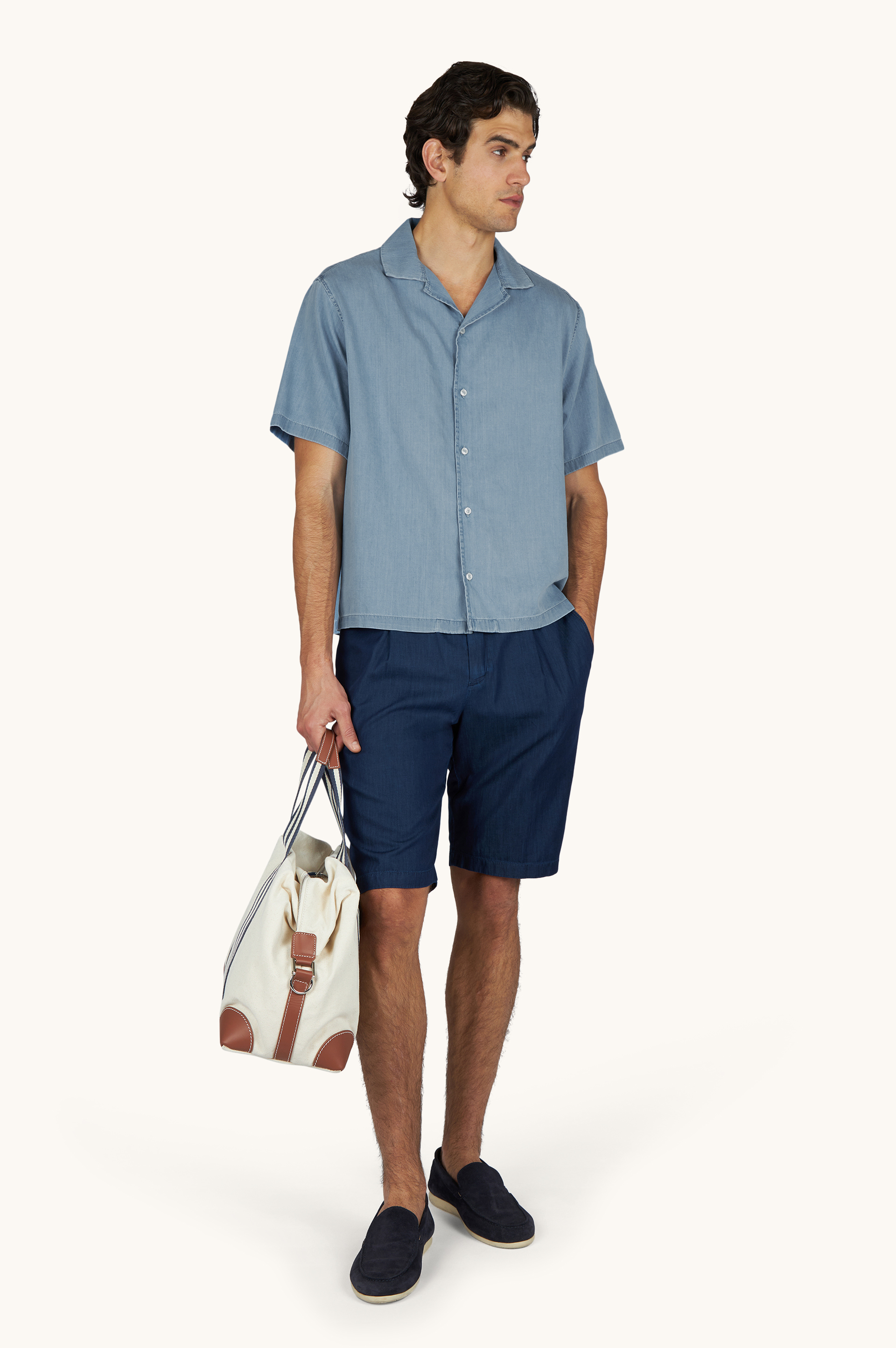 X‑Soft 吉萨棉牛仔衬衫 image number 2