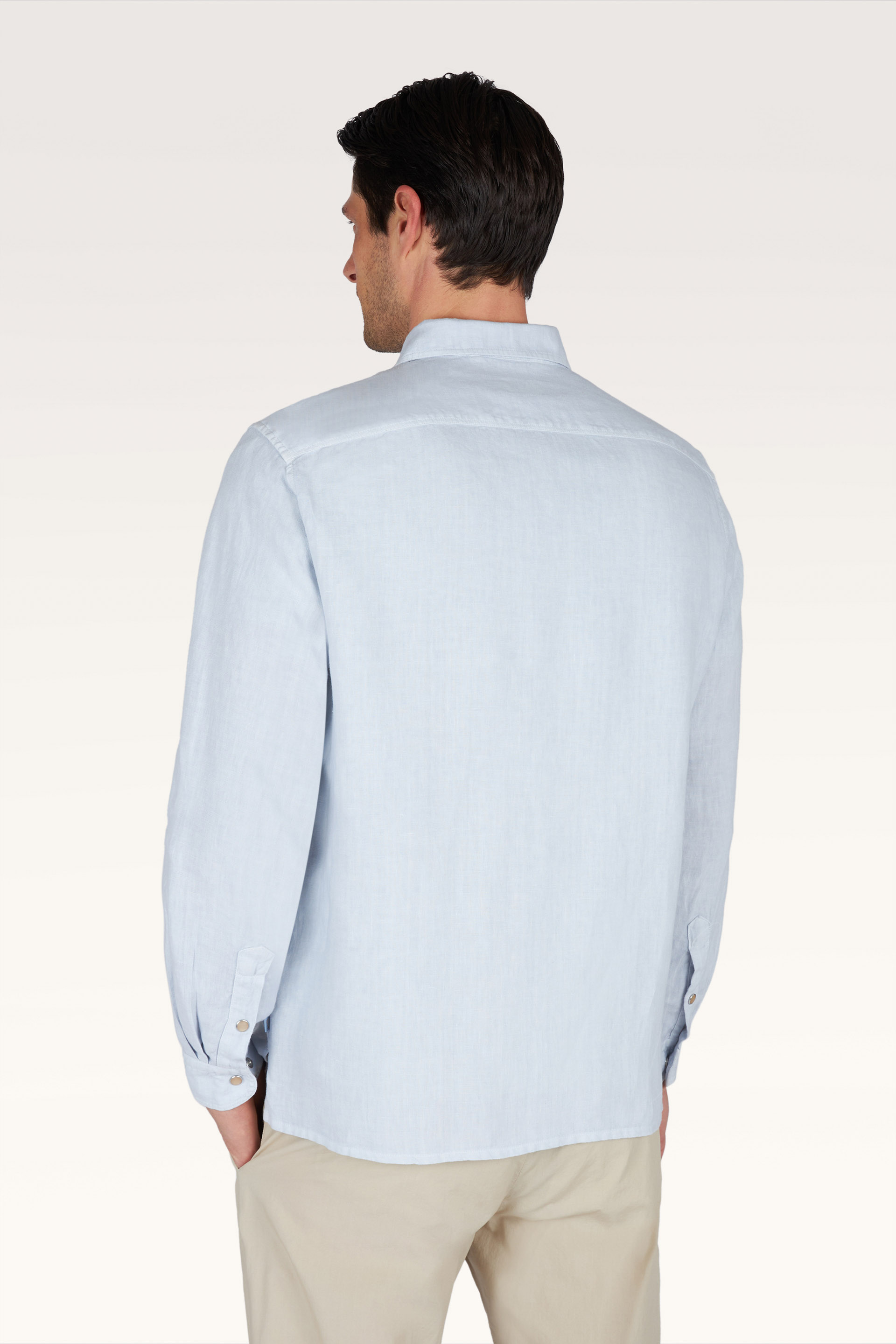 Overshirt in lino tinto capo image number 2