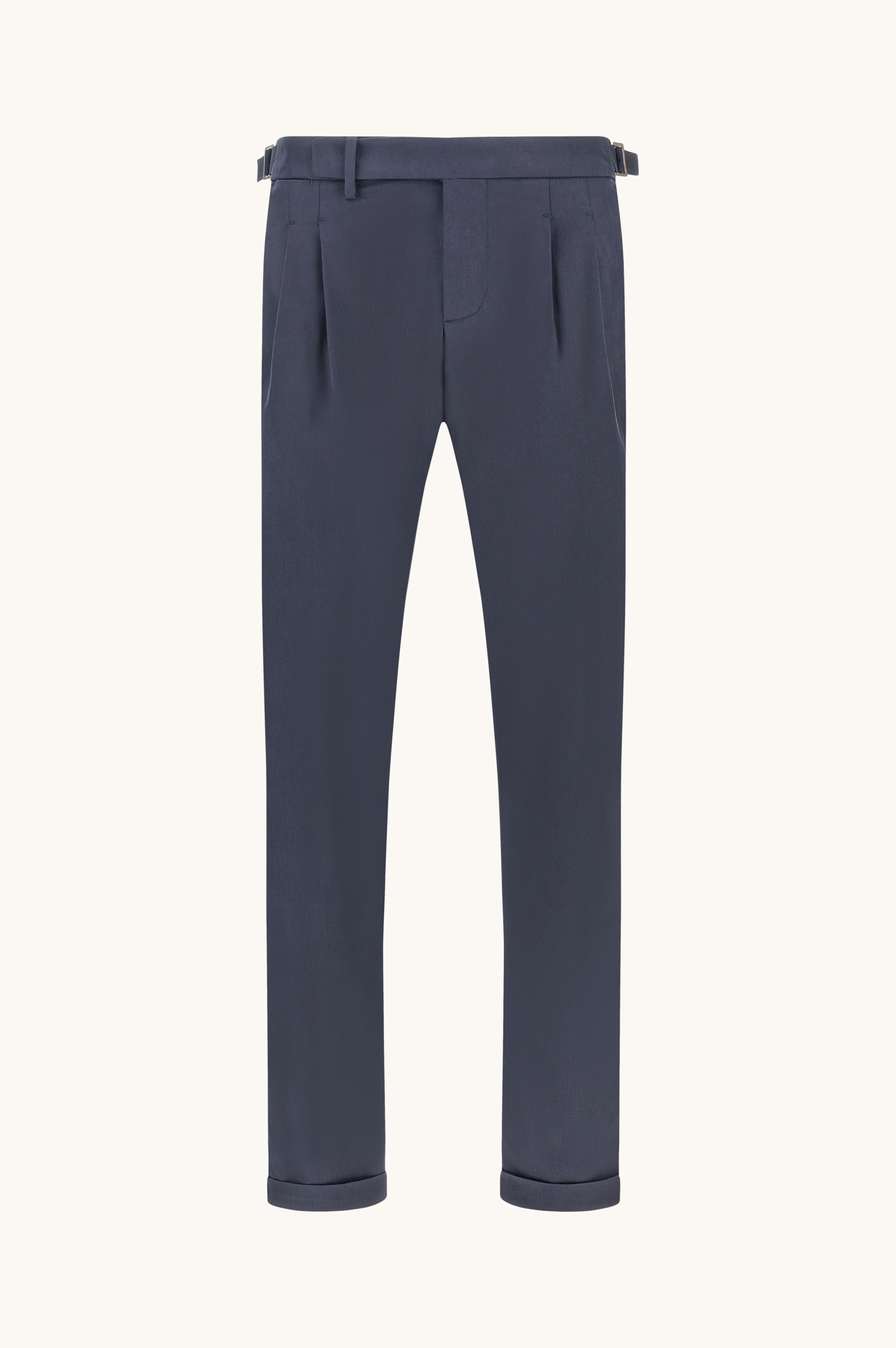 Pantalon chino en coton stretch avec double pince image number 1