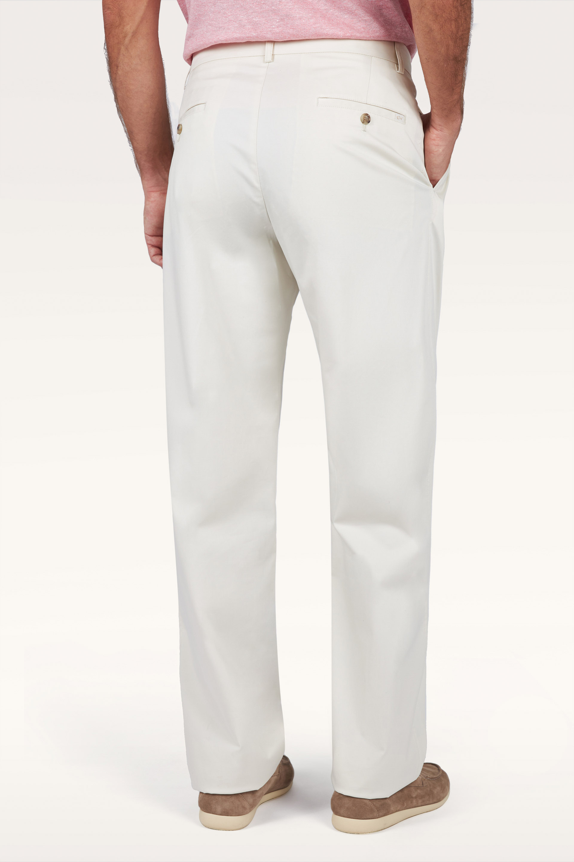 Wide‑leg trousers in stretch cotton with pleats image number 2