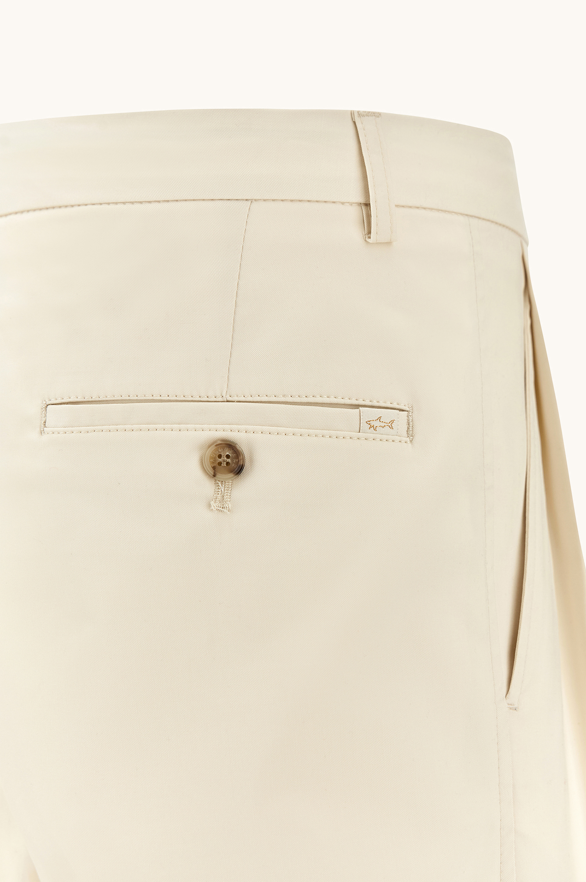 Pantal&oacute;n de pierna ancha de algod&oacute;n el&aacute;stico con pinzas image number 5