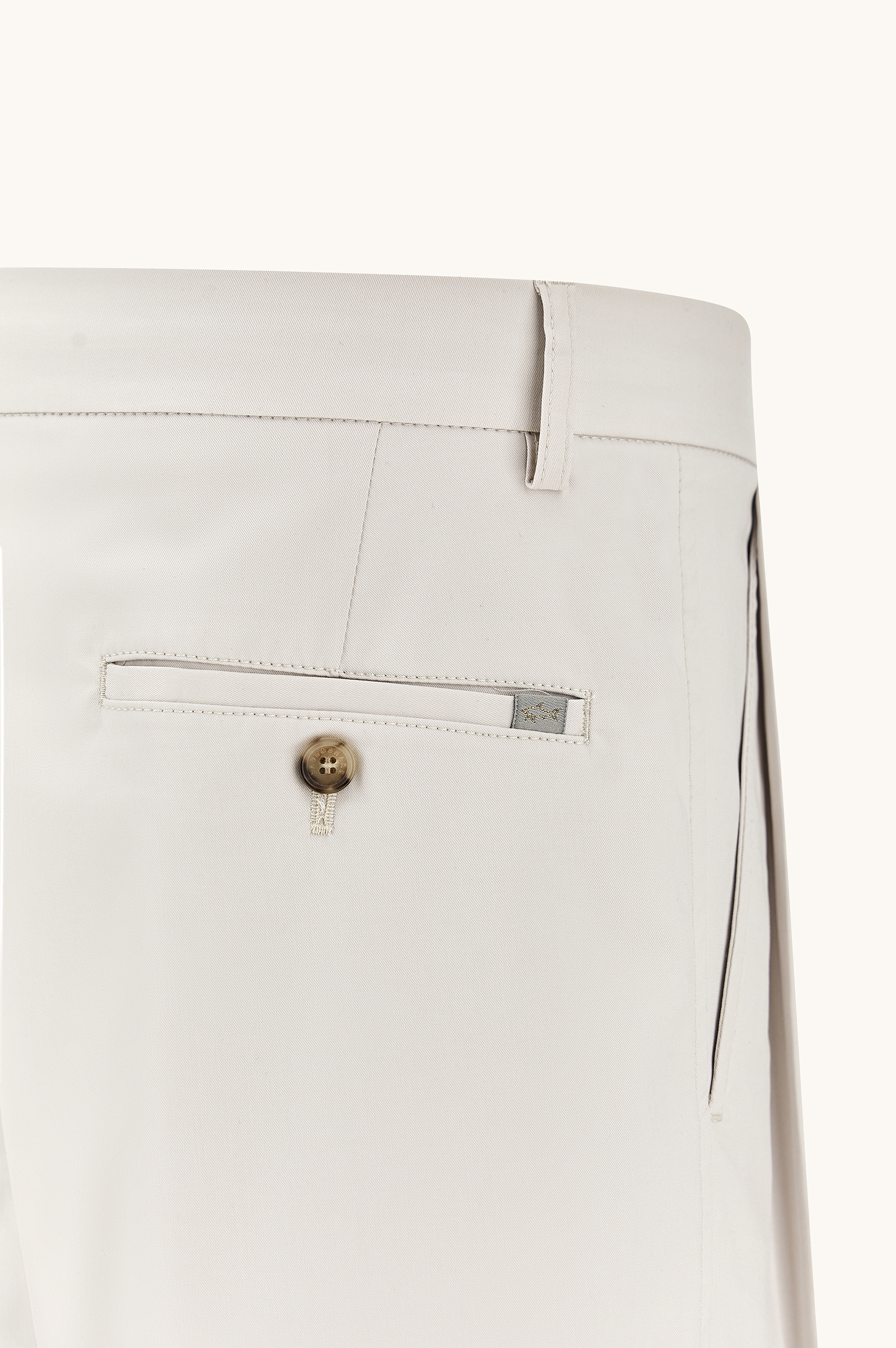 Pantalon wide leg en coton stretch avec pinces image number 5