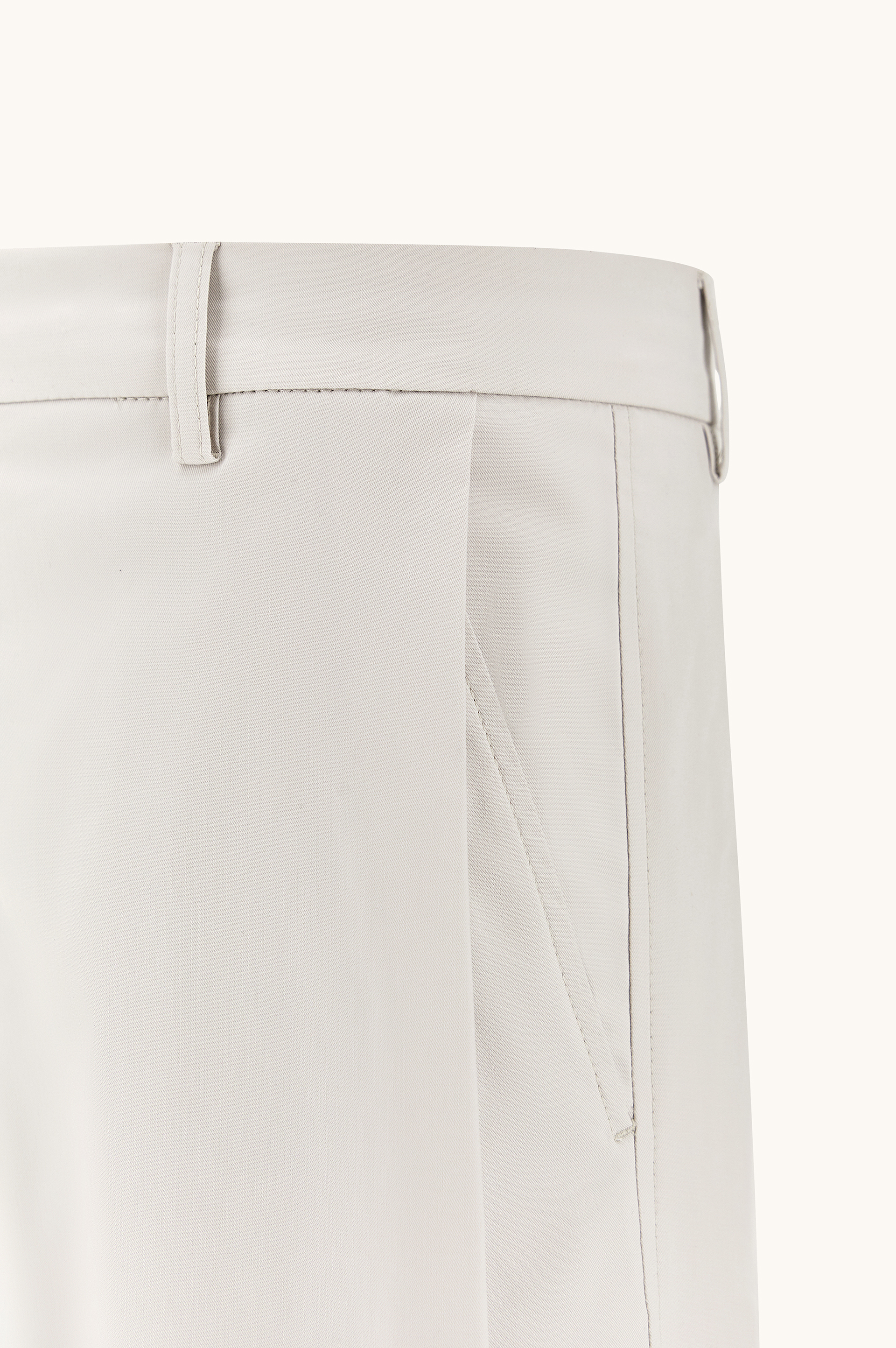 Pantalon wide leg en coton stretch avec pinces image number 6