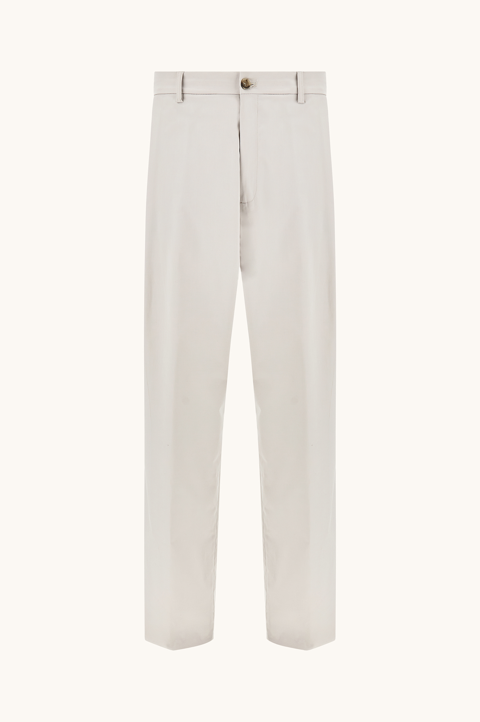 Pantalon wide leg en coton stretch avec pinces image number 1