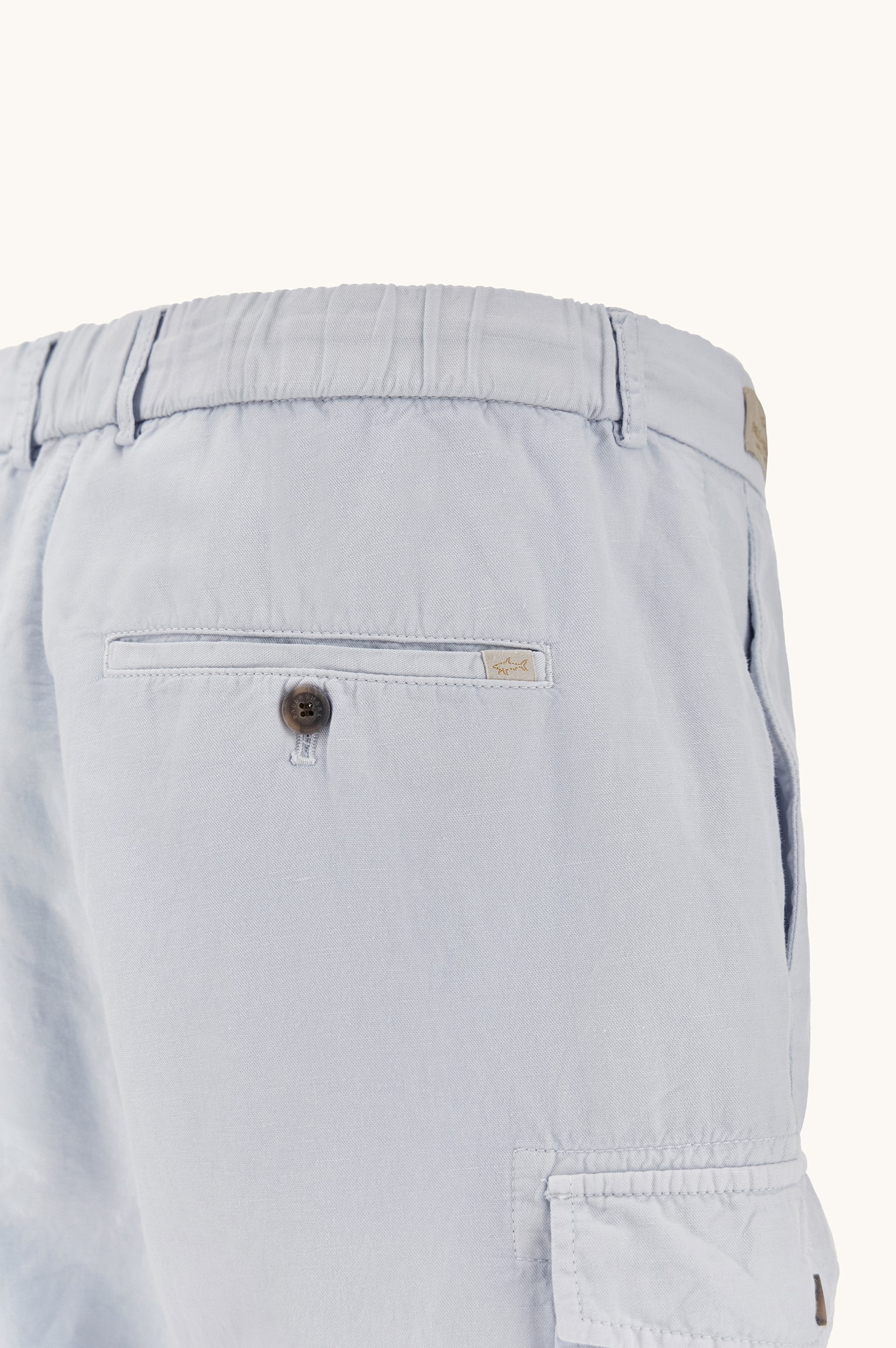 Bermuda cargo in lino e cotone tinto capo image number 5