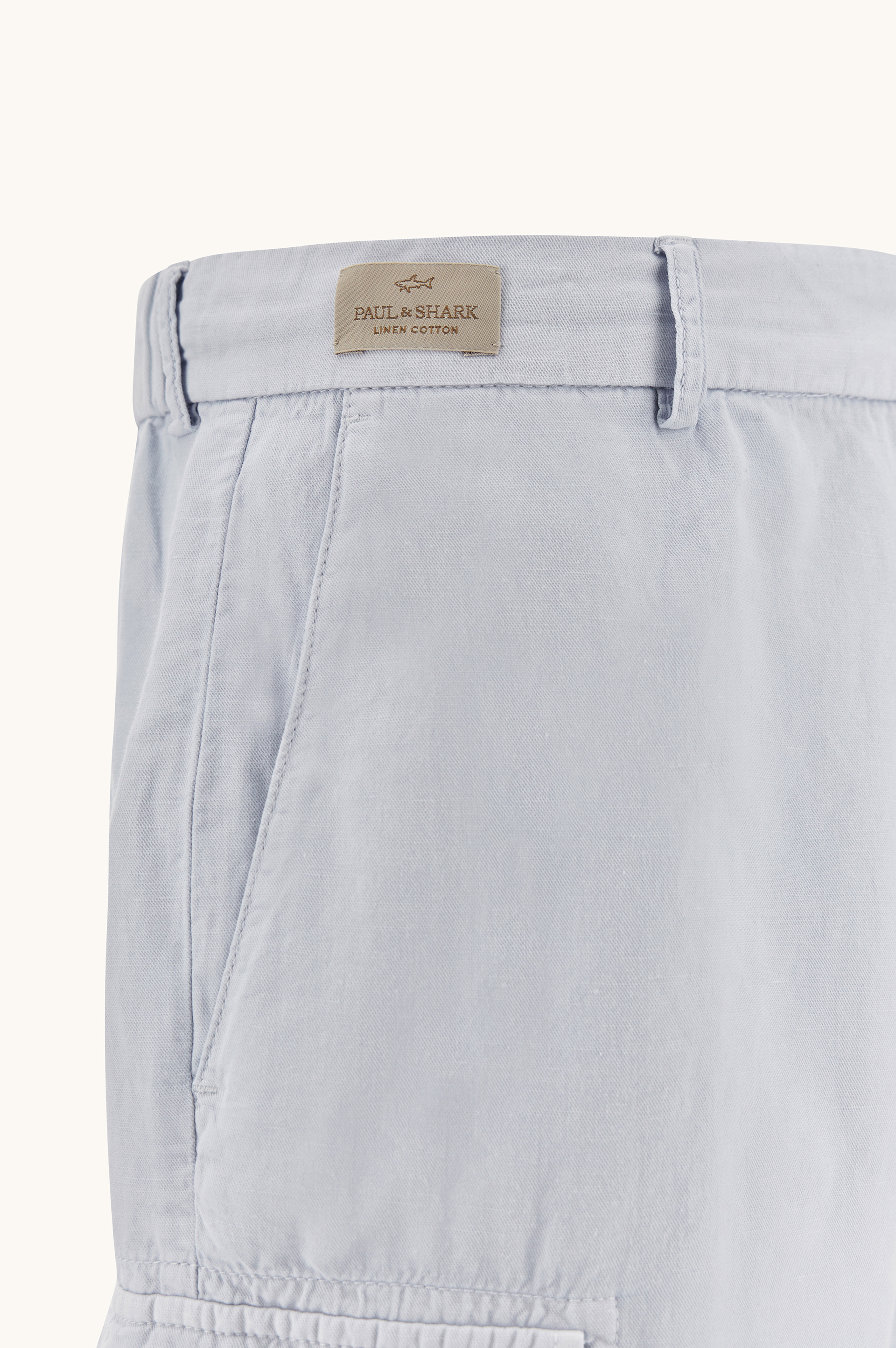 Bermuda cargo in lino e cotone tinto capo image number 7