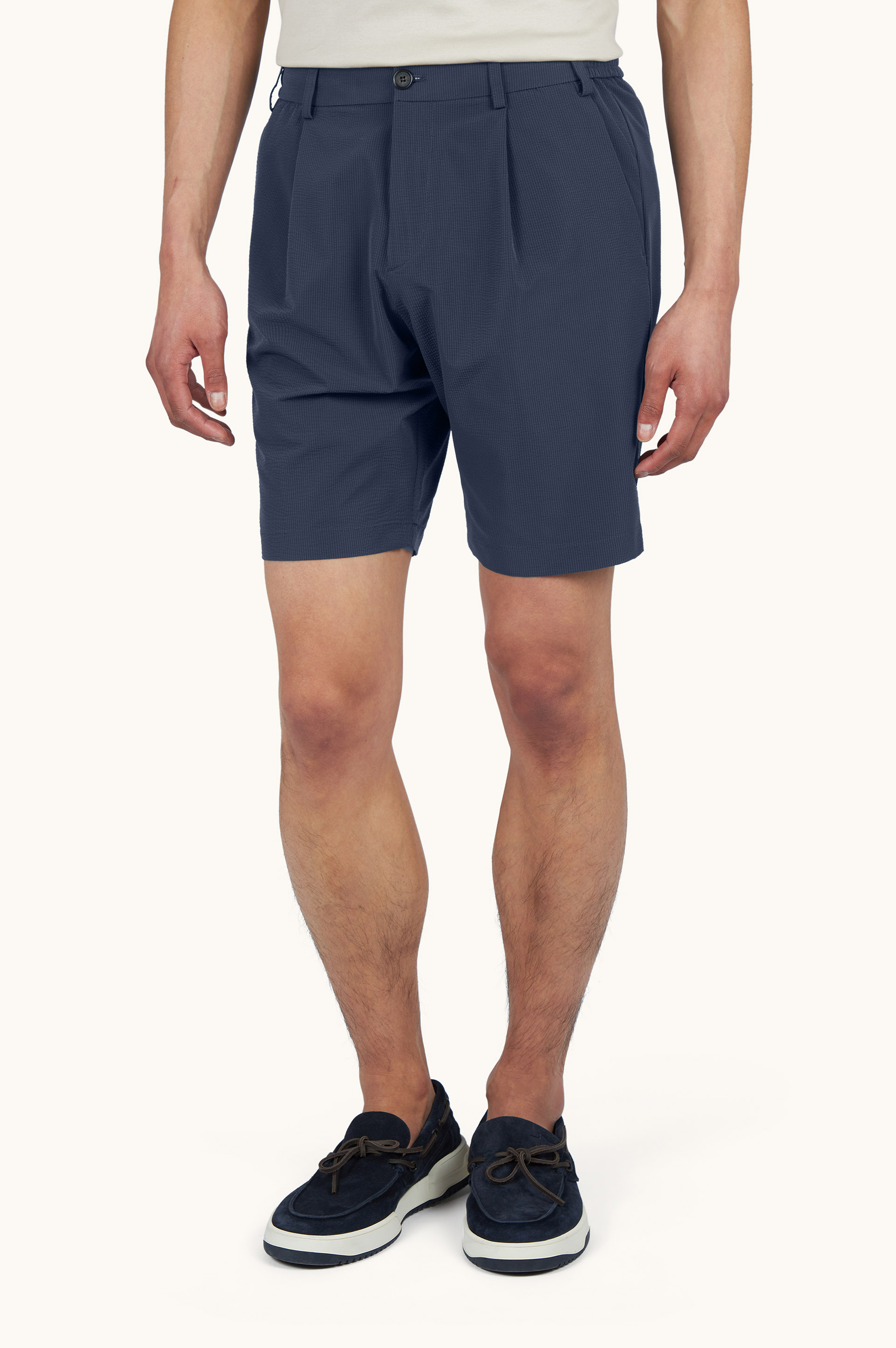 Bermuda en seersucker avec pinces image number 0