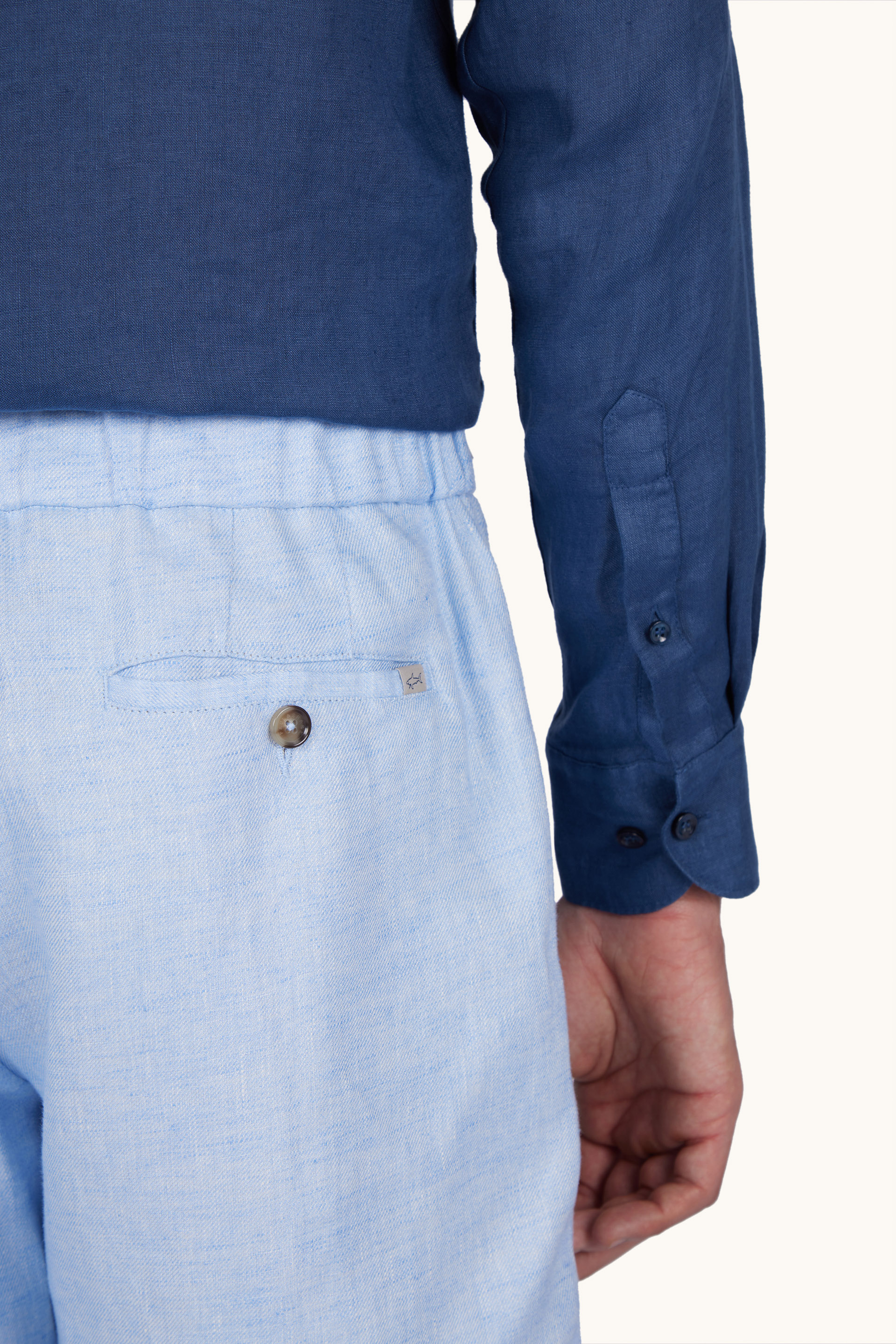 Bermuda in lino con coulisse image number 3