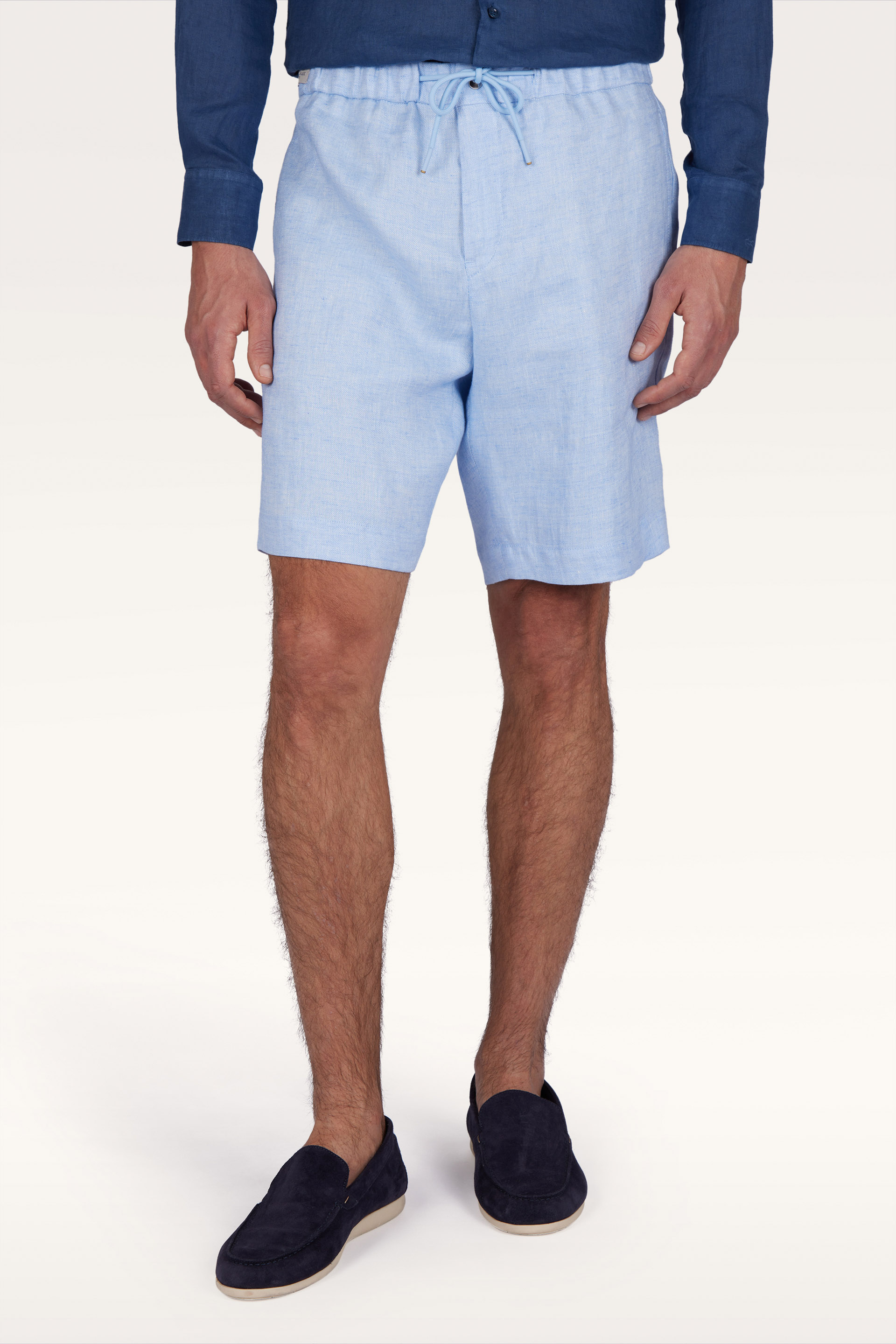 Bermuda in lino con coulisse image number 0