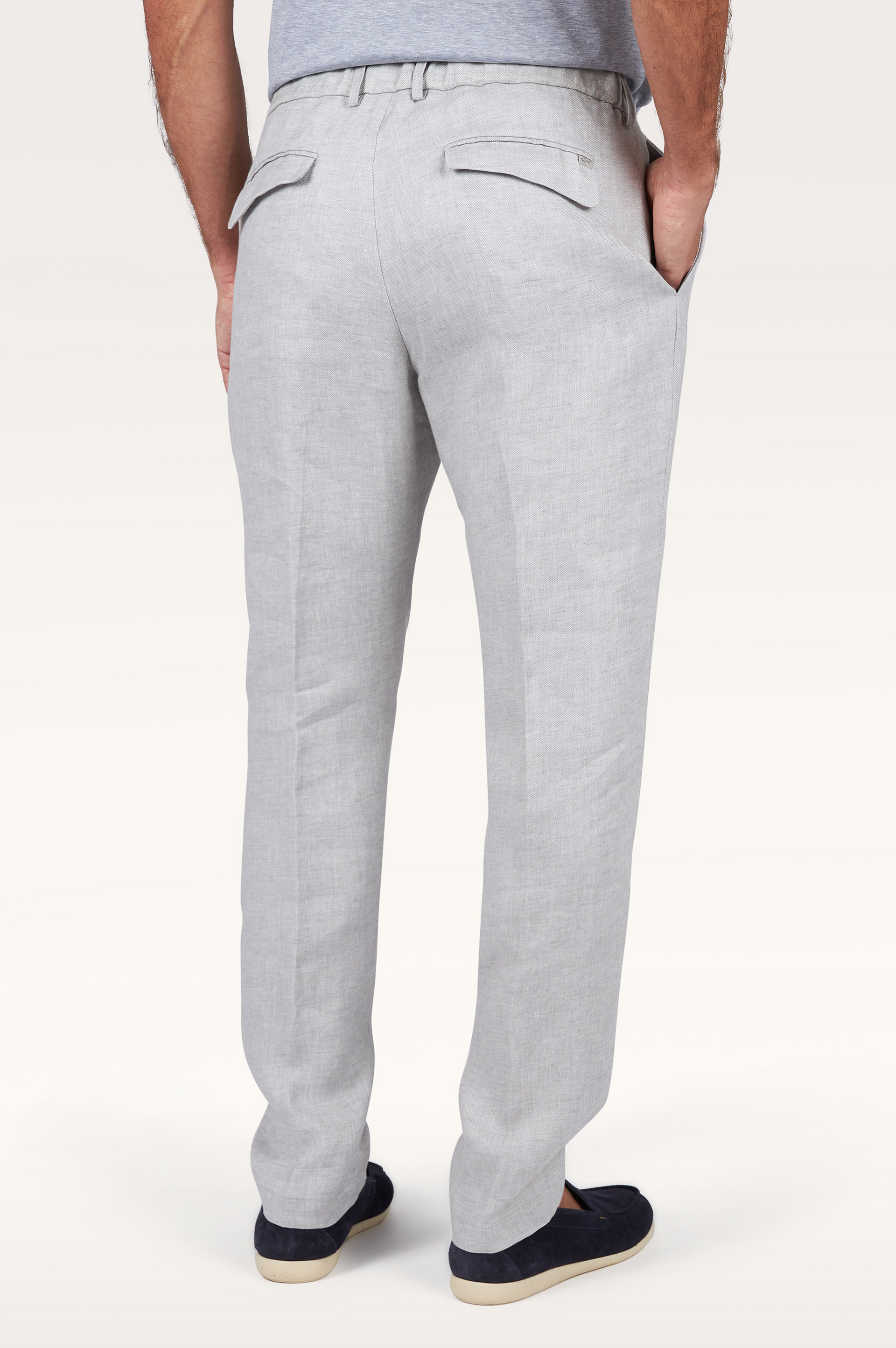 بنطال تشينو من الكتان image number 3