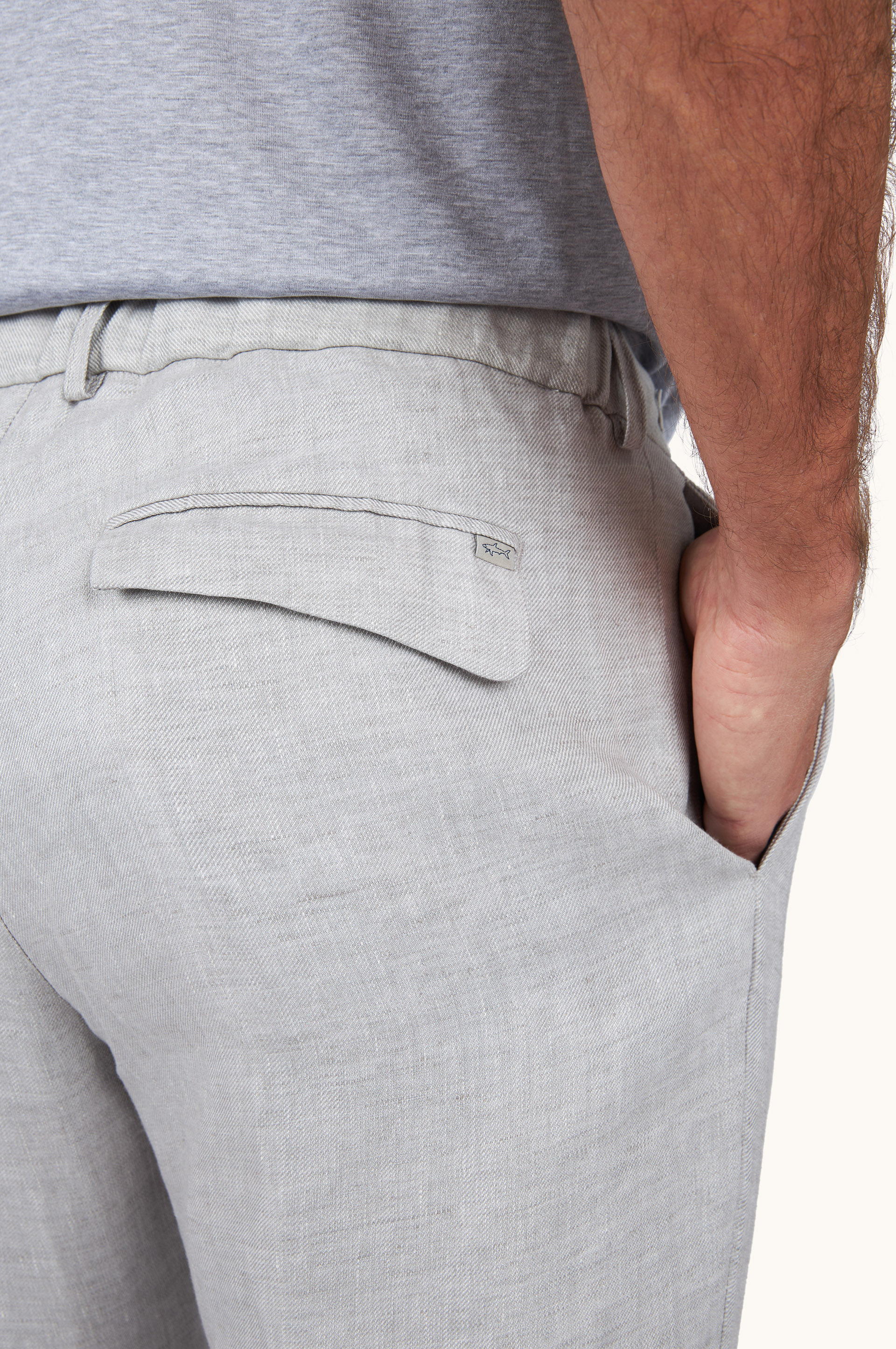 بنطال تشينو من الكتان image number 4