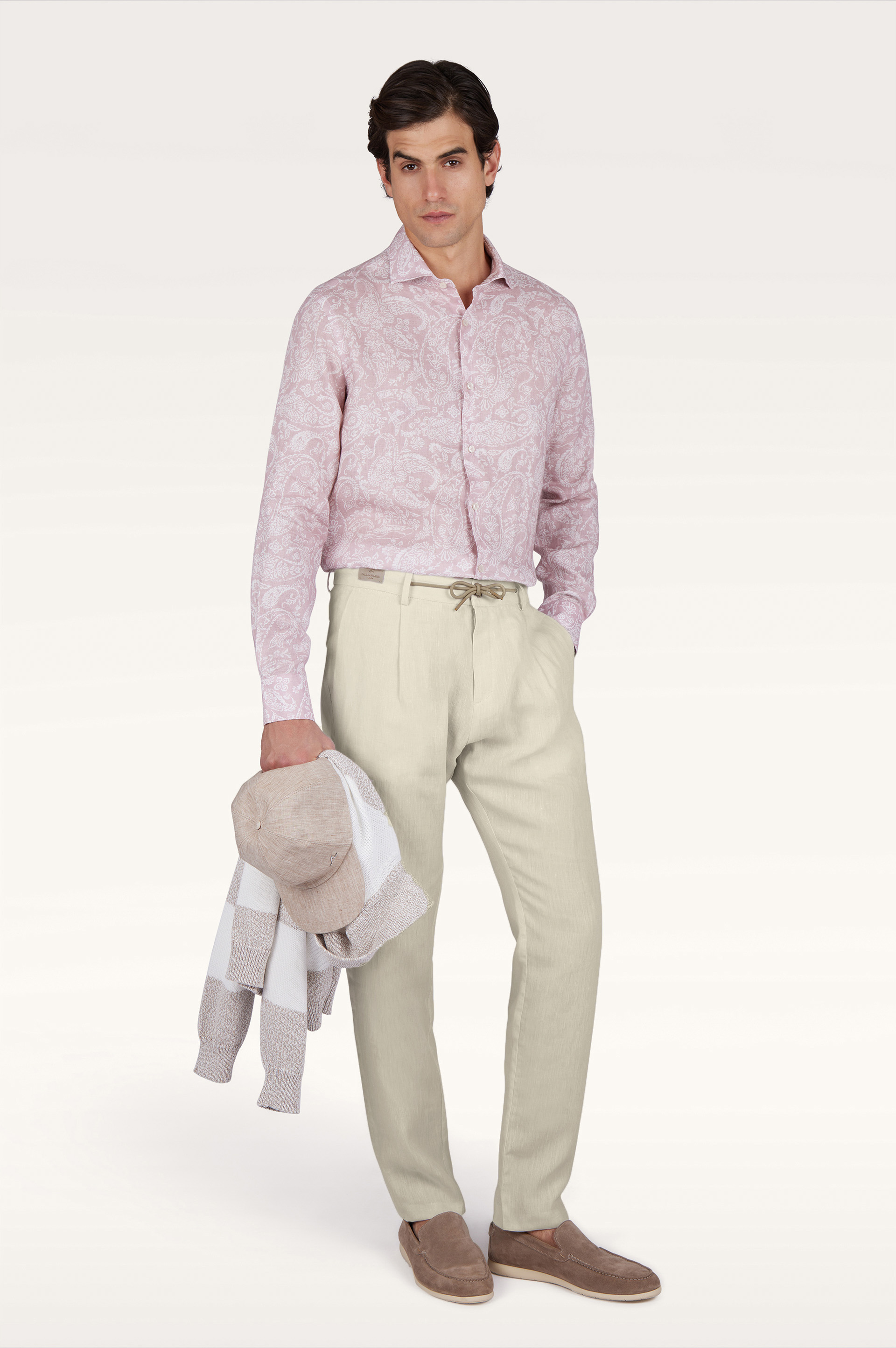Linen chino trousers image number 2