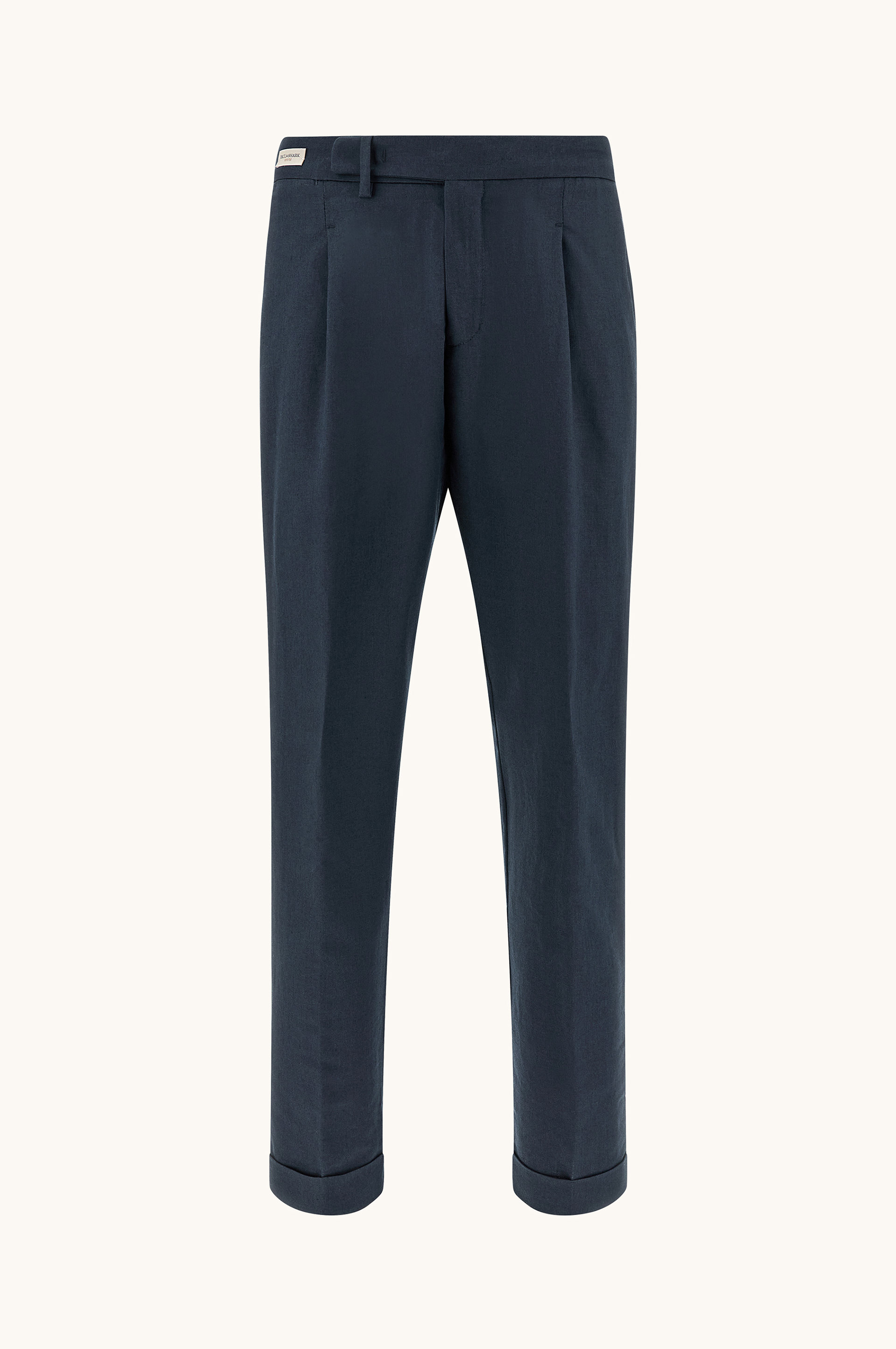 Chinohose aus Leinen und Baumwolle mit Bundfalten image number 0