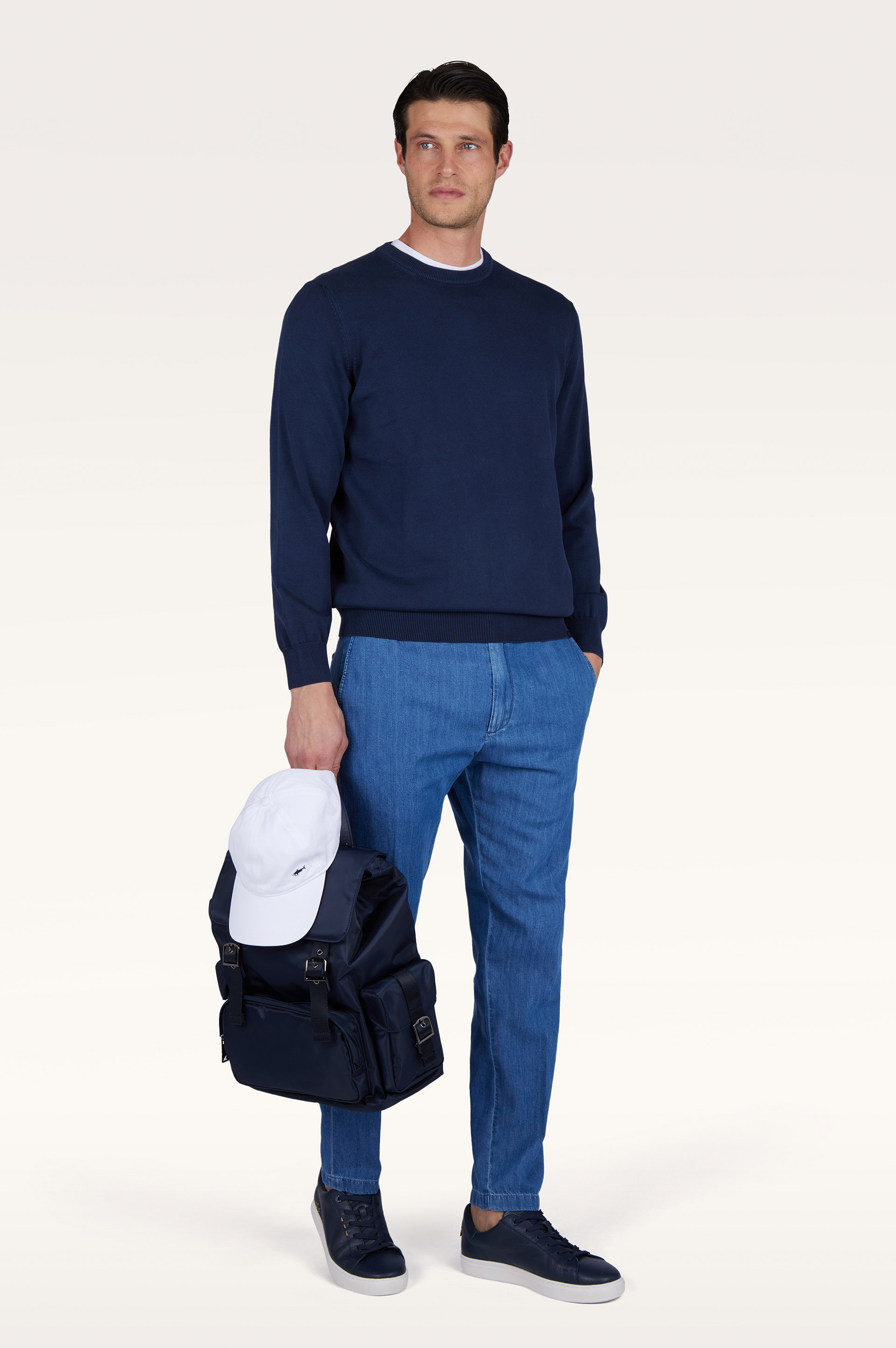 X‑Soft chino trousers in denim image number 1