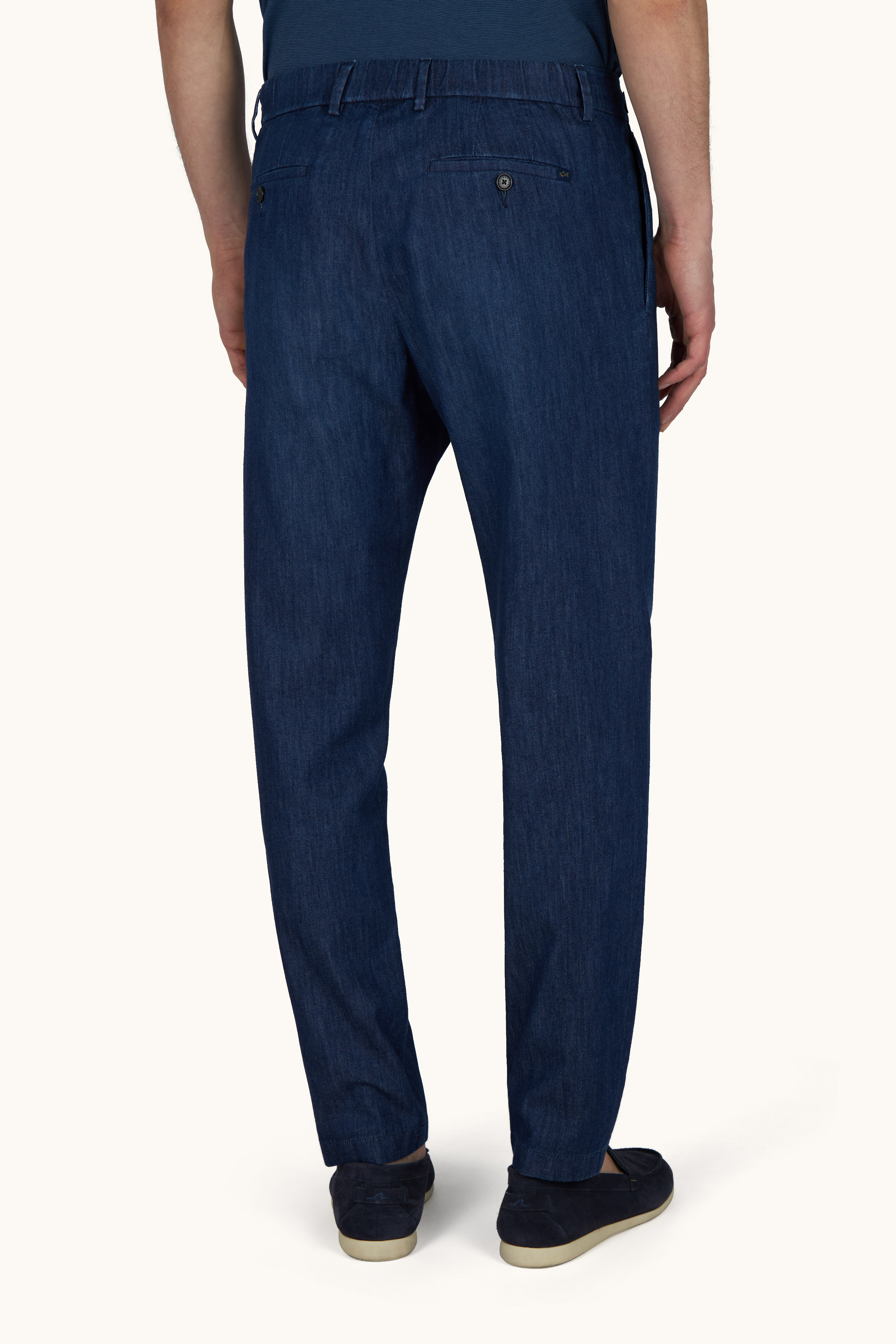 Pantalone chino in denim di seta e cotone image number 3